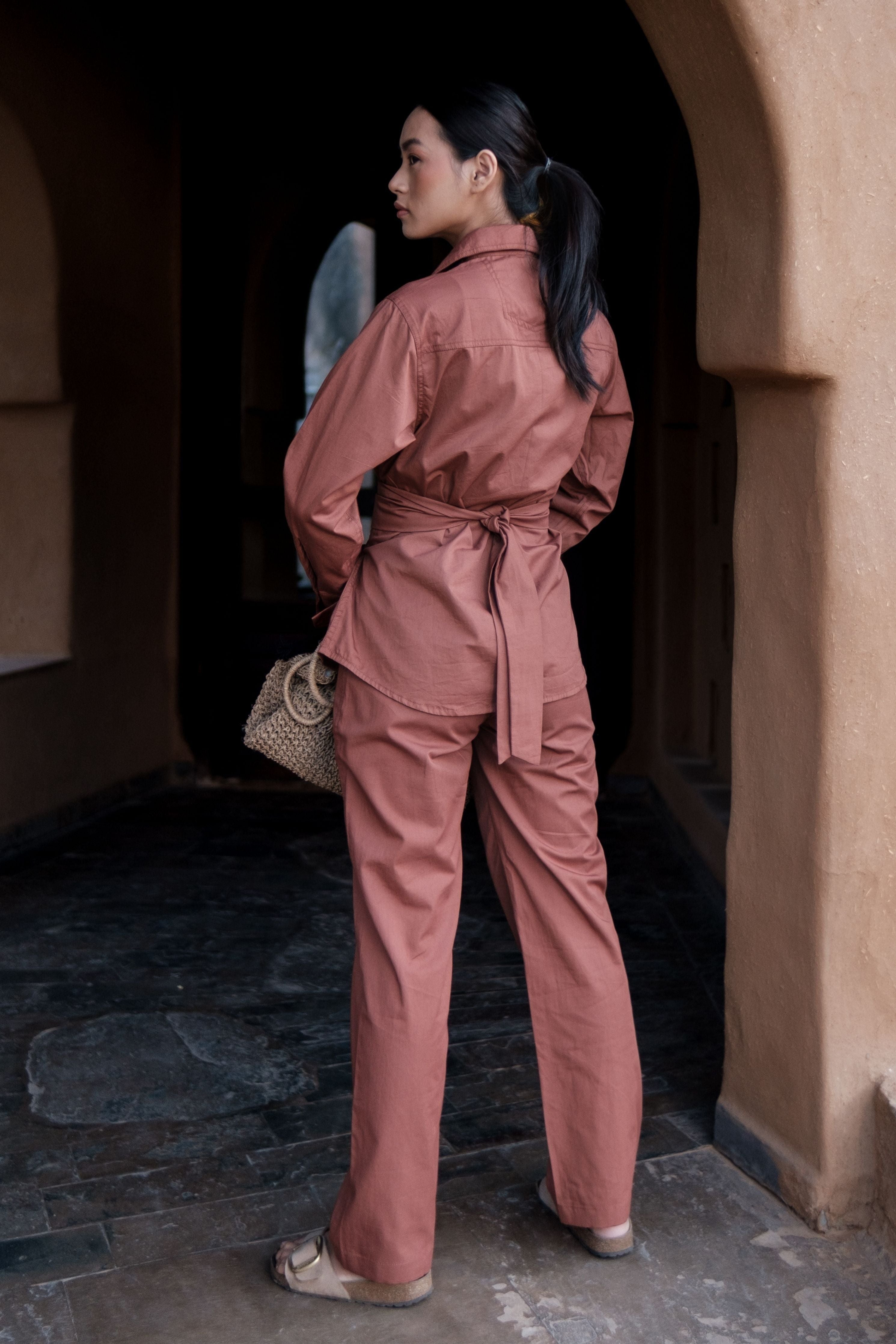 Copper Nara Front knot Shirt