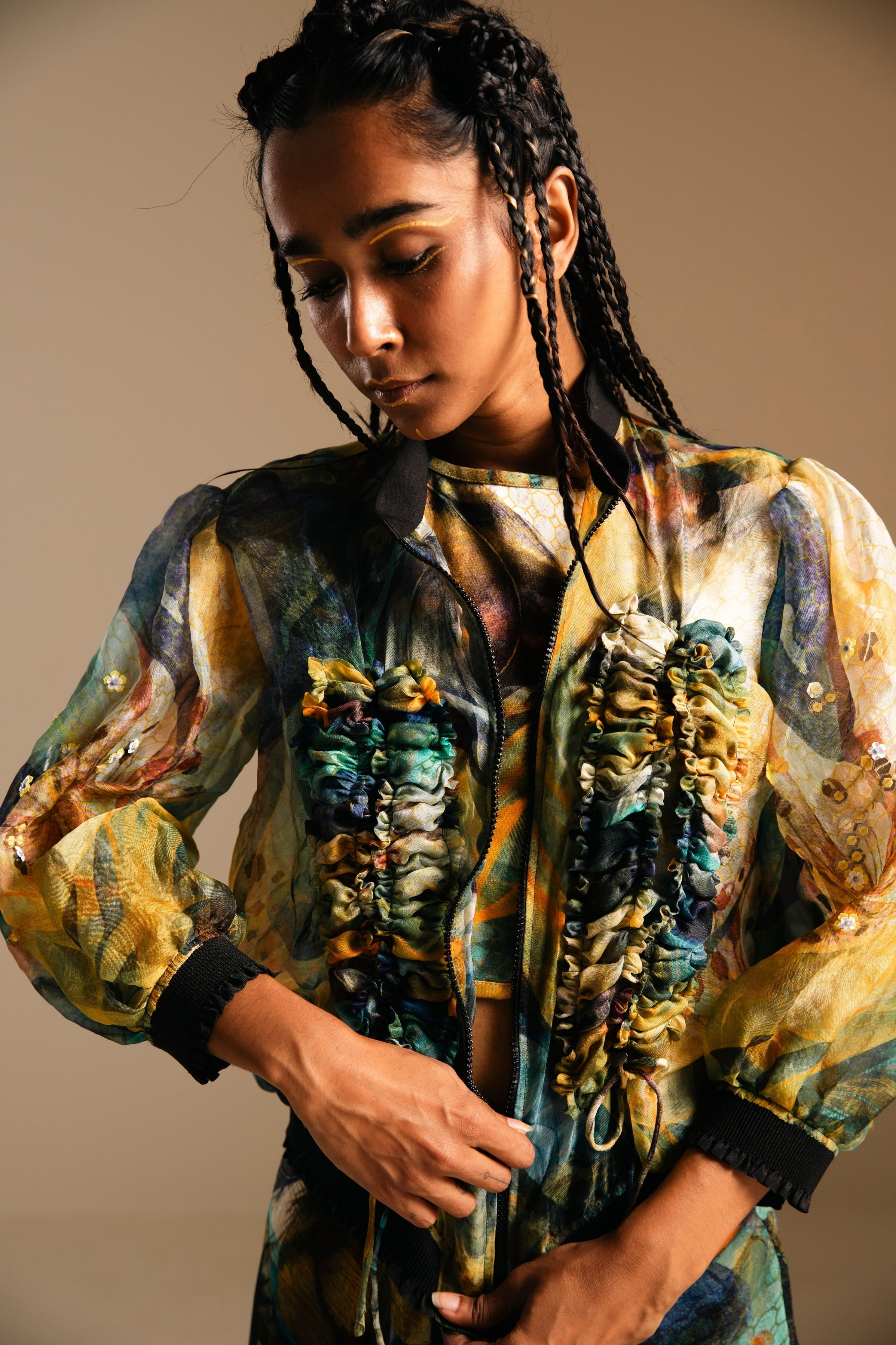Savannah Ruffle Bomber