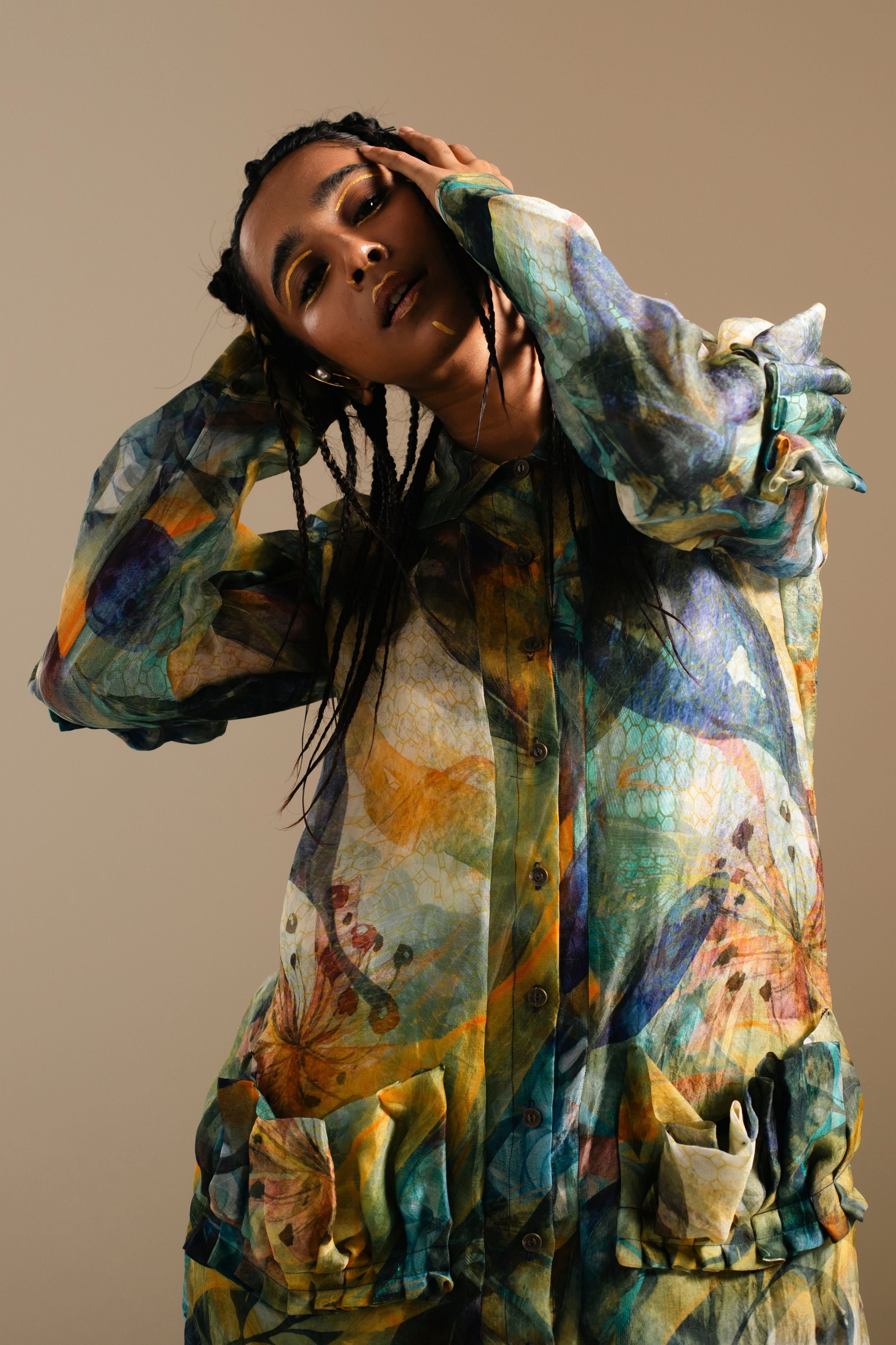 Afro Fusion Ruffle Dress