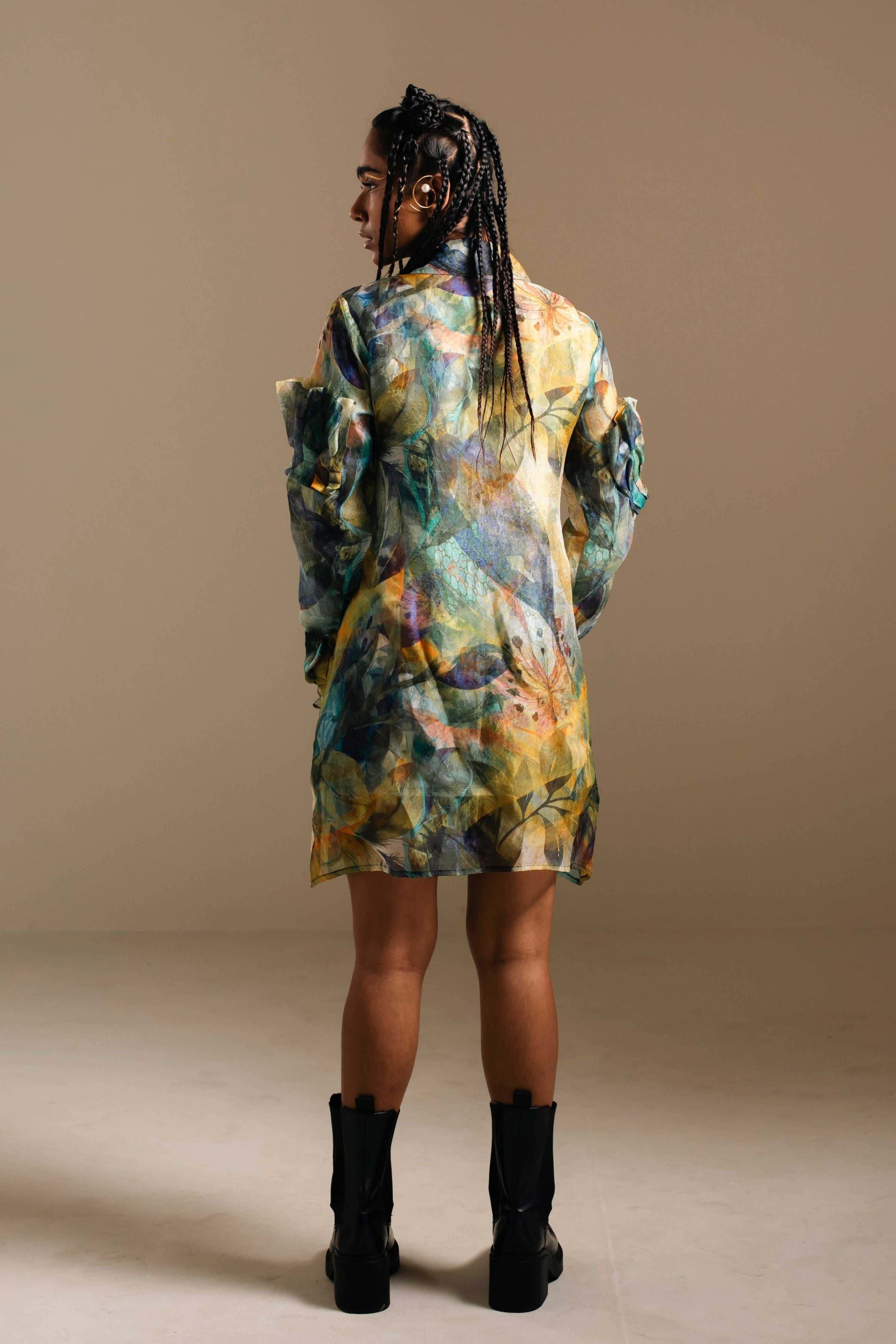 Afro Fusion Ruffle Dress