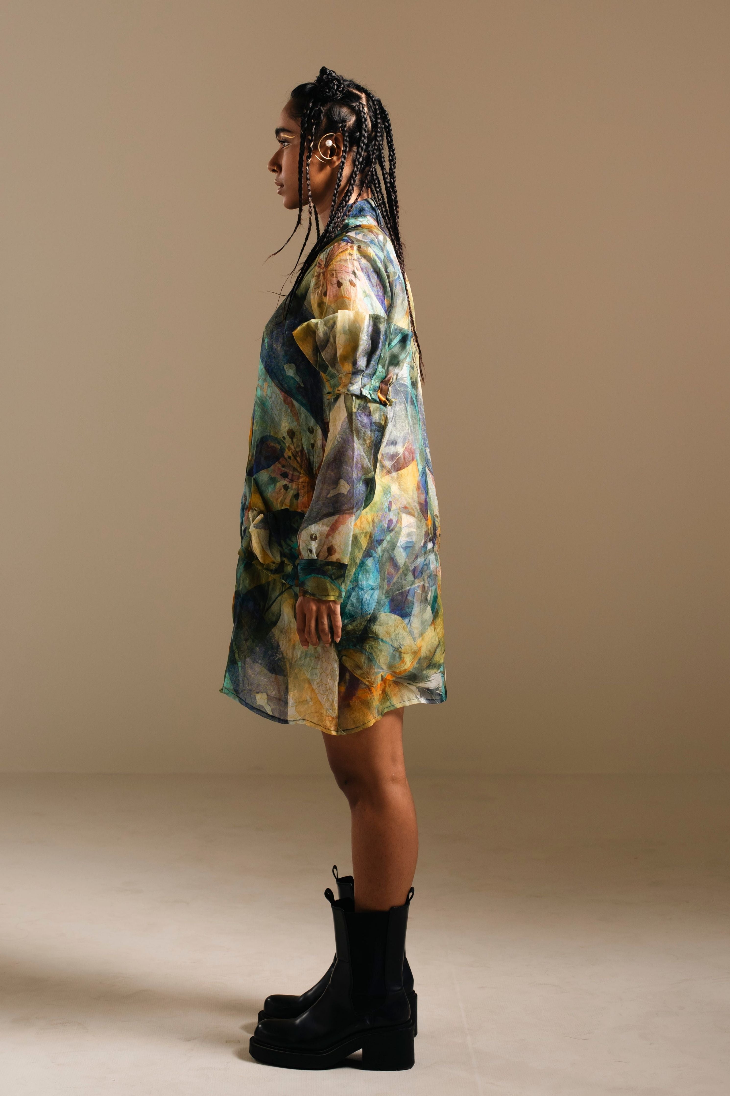 Afro Fusion Ruffle Dress