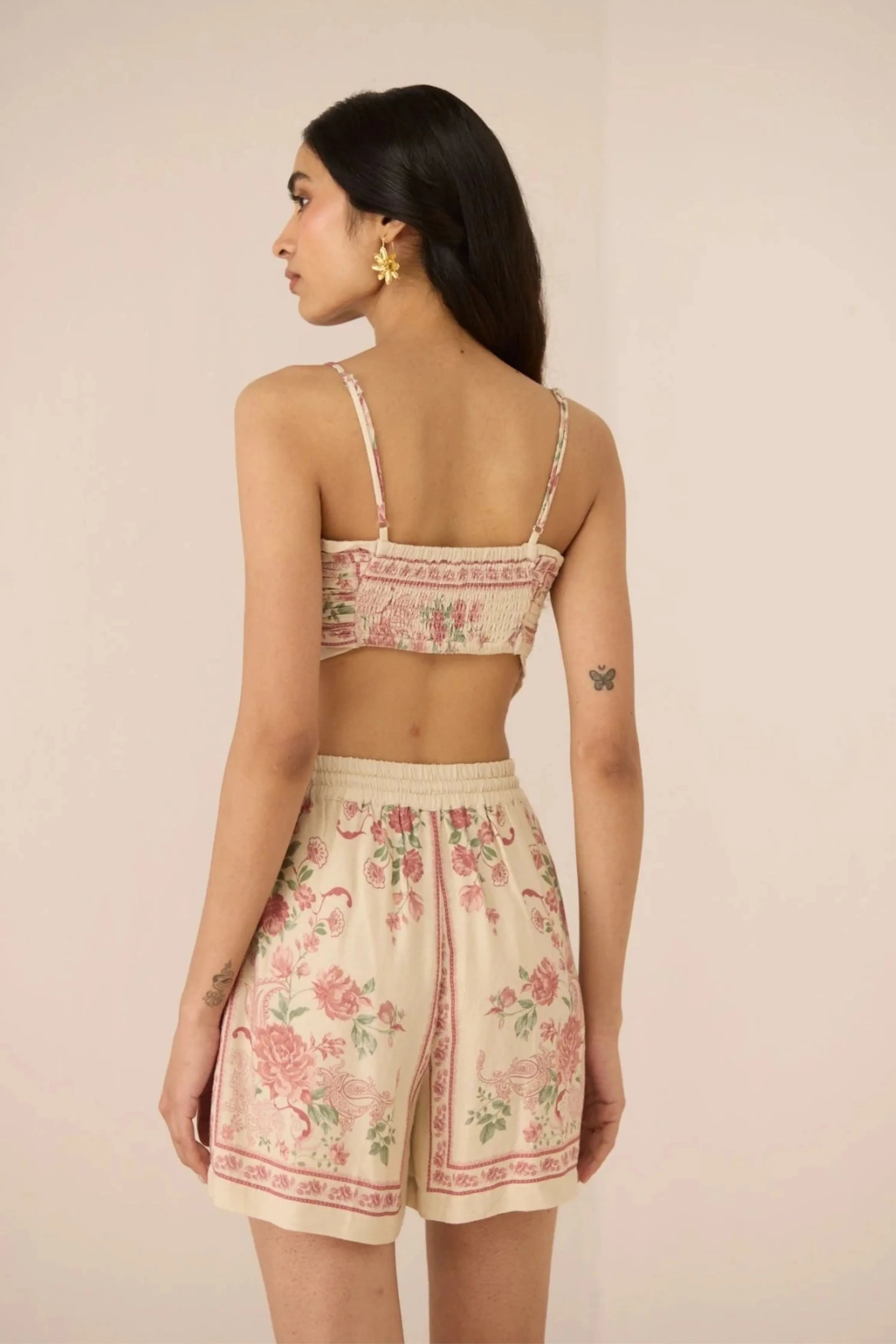Malibu Top Azure Rose Co-Ord Set