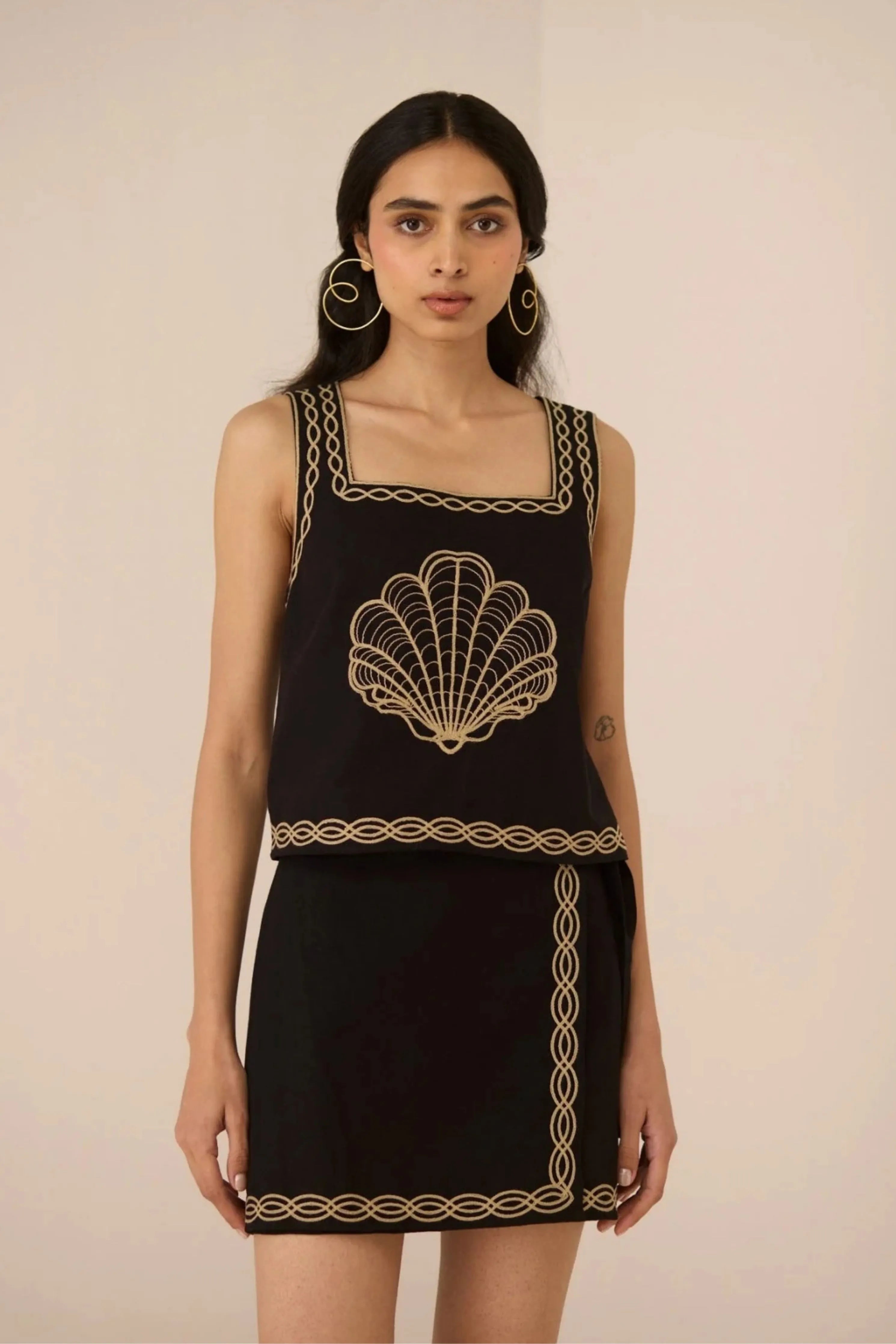 Jill Black Skirt Co-Ord Set