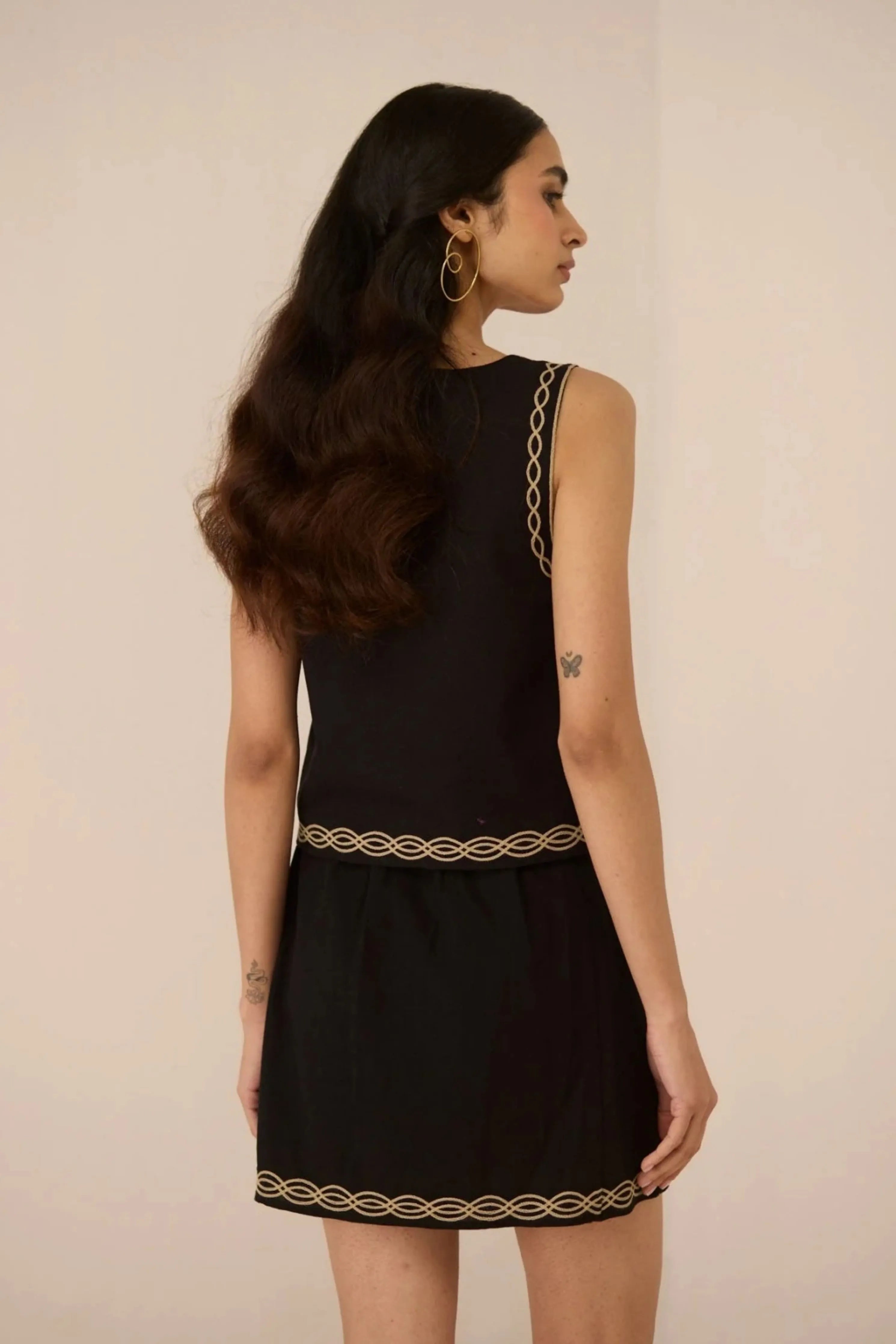 Jill Black Skirt Co-Ord Set