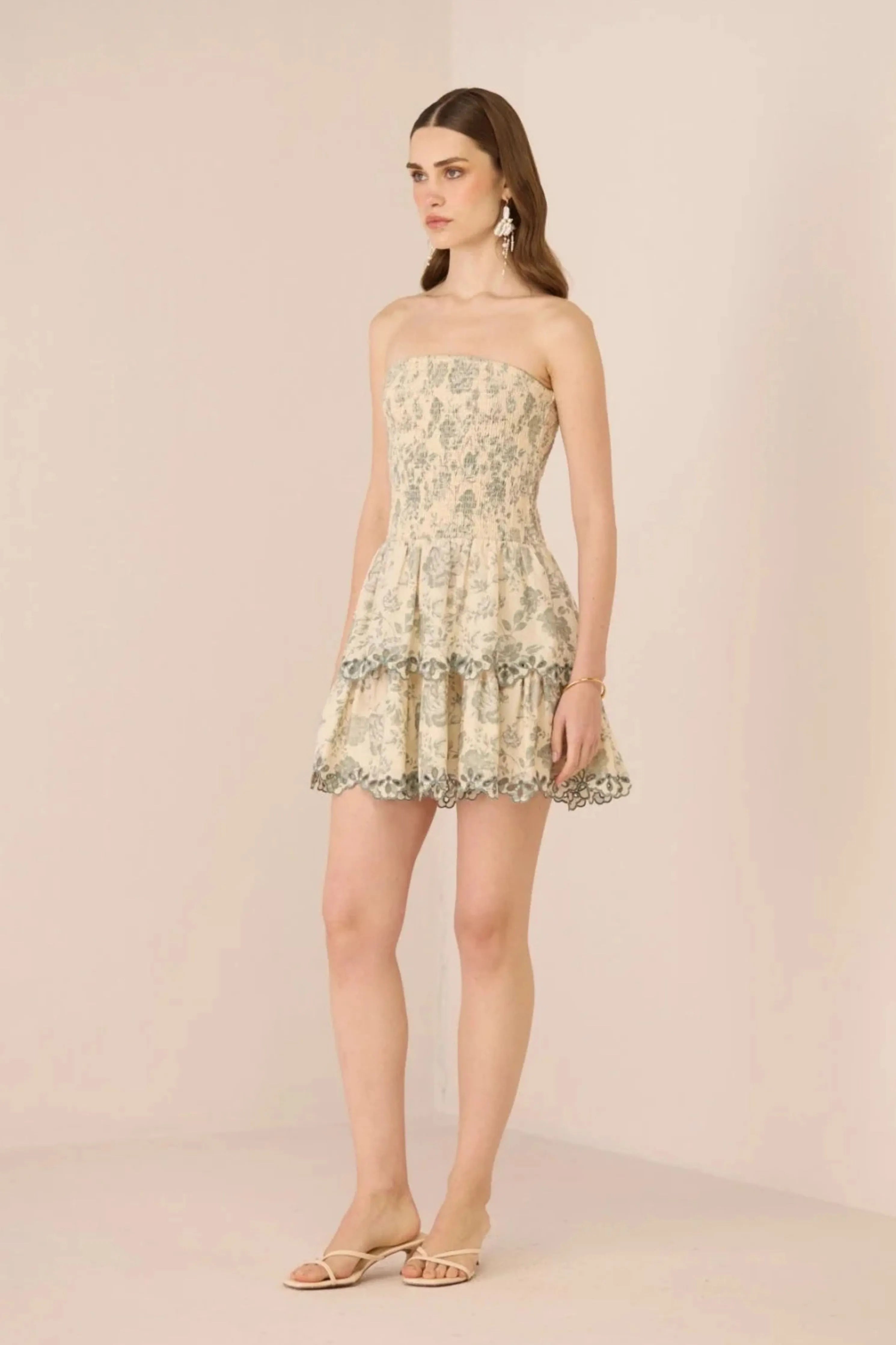 Apricot Sage Mini Dress