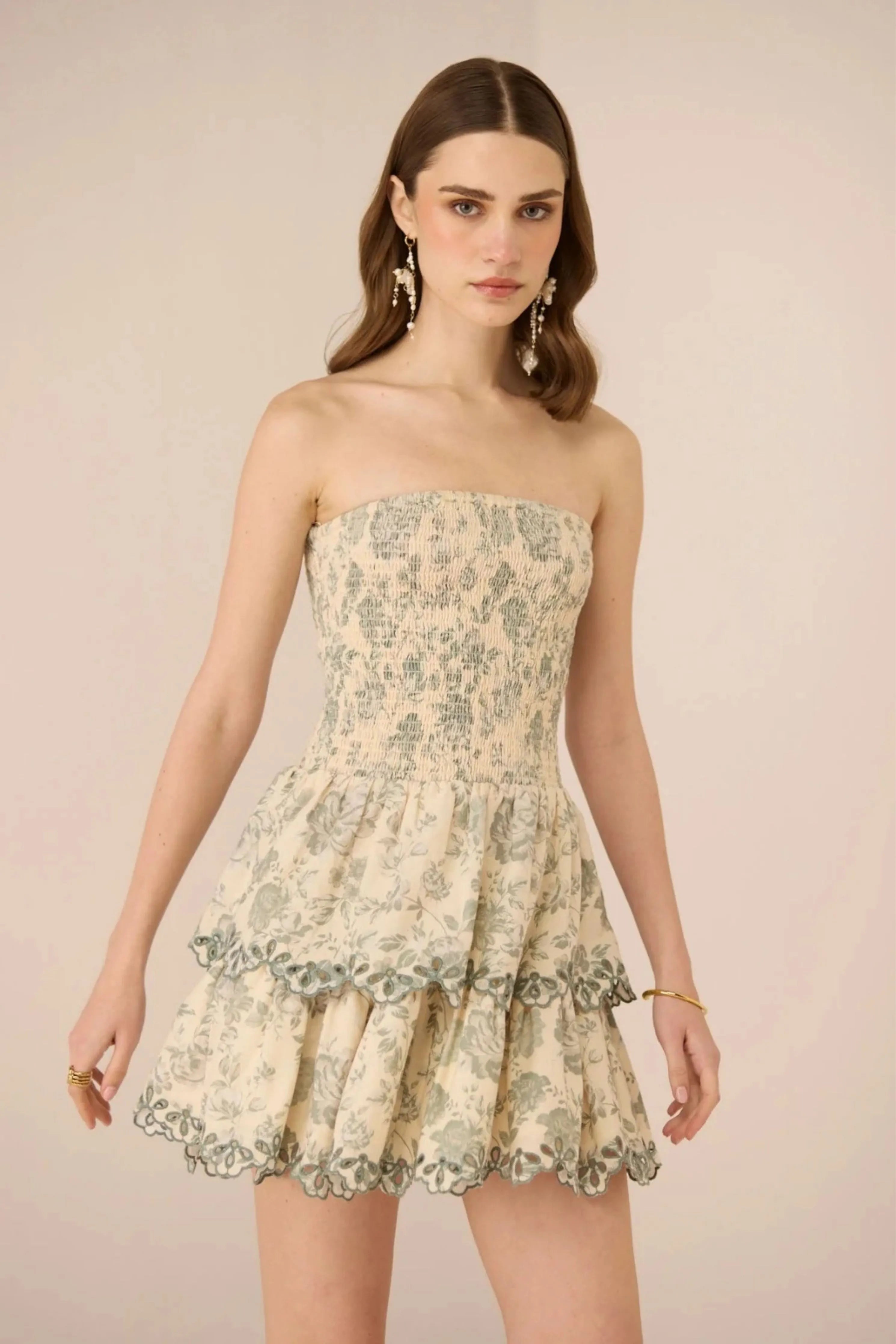 Apricot Sage Mini Dress