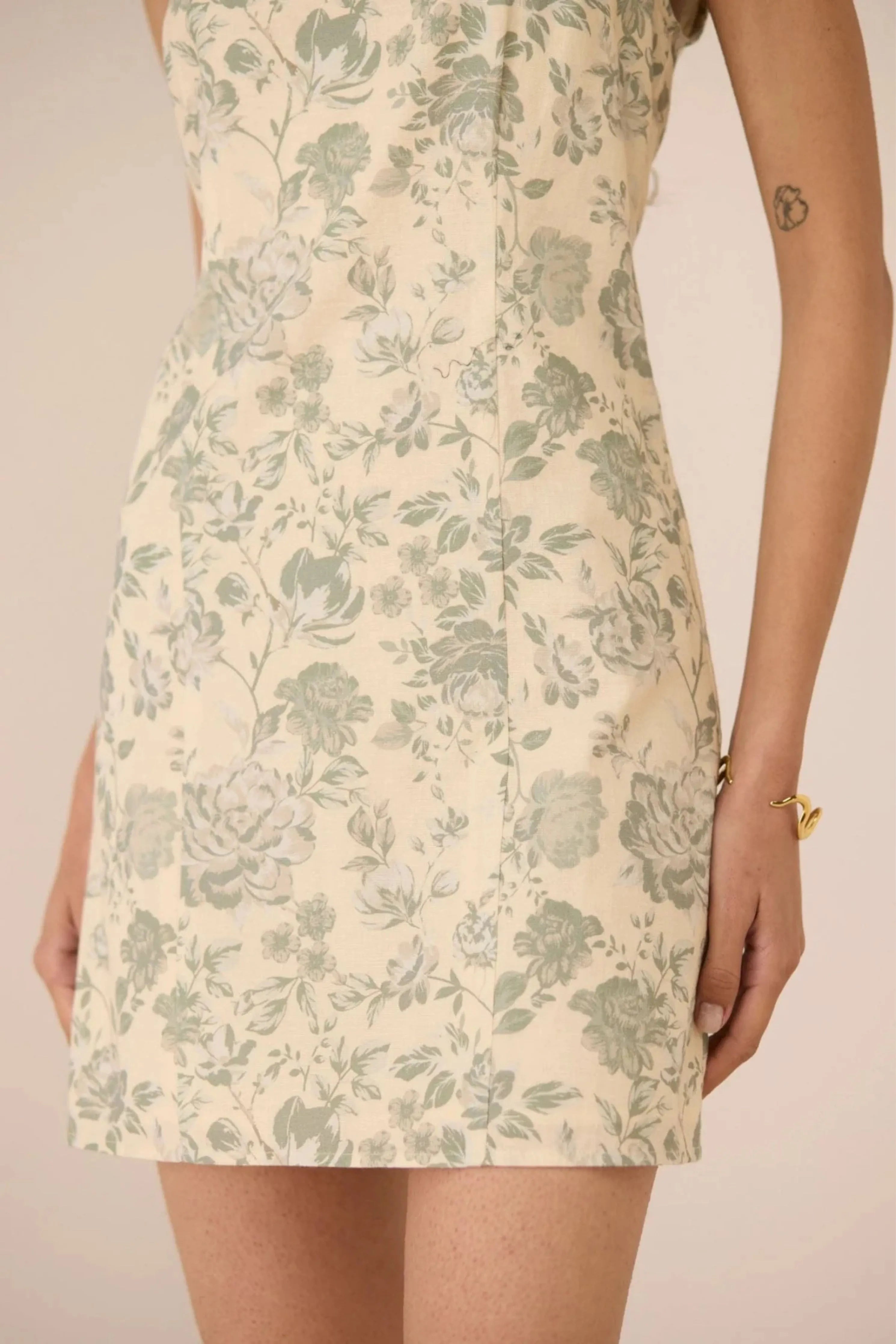 Primrose Sage Mini Dress
