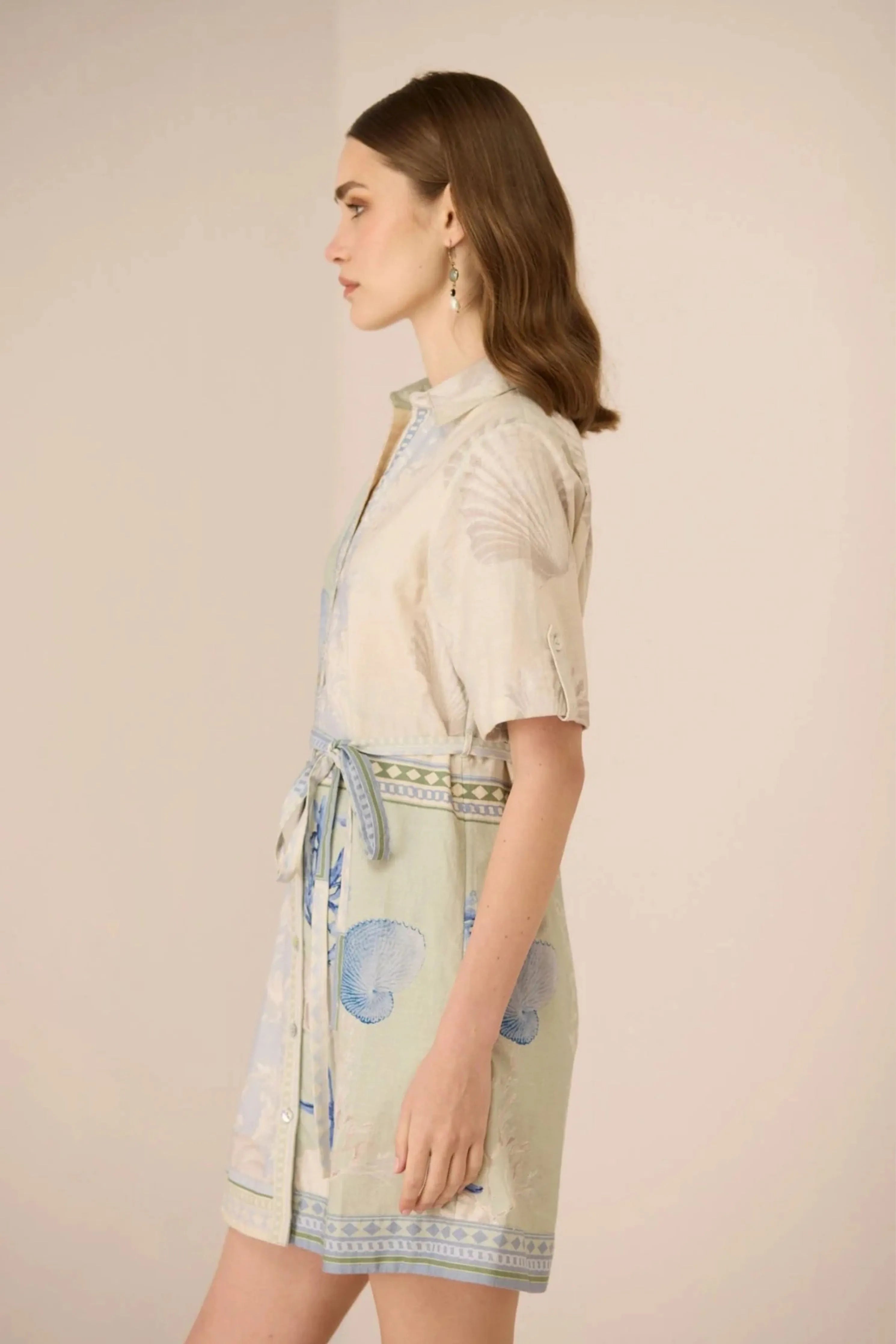 Leah Marine Seafoam Mini Dress