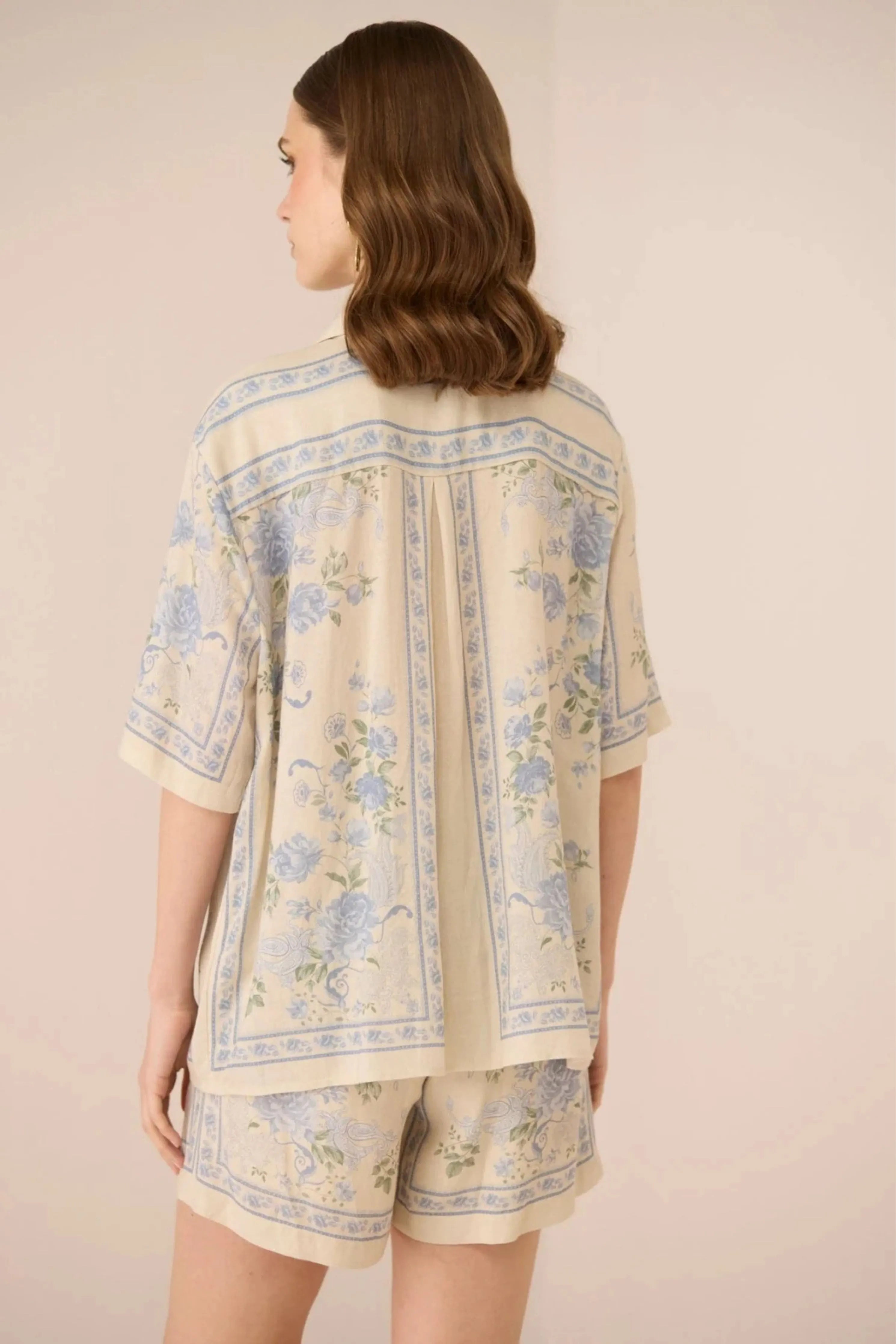 Malibu Shirt Azure Bloom Co-Ord Set