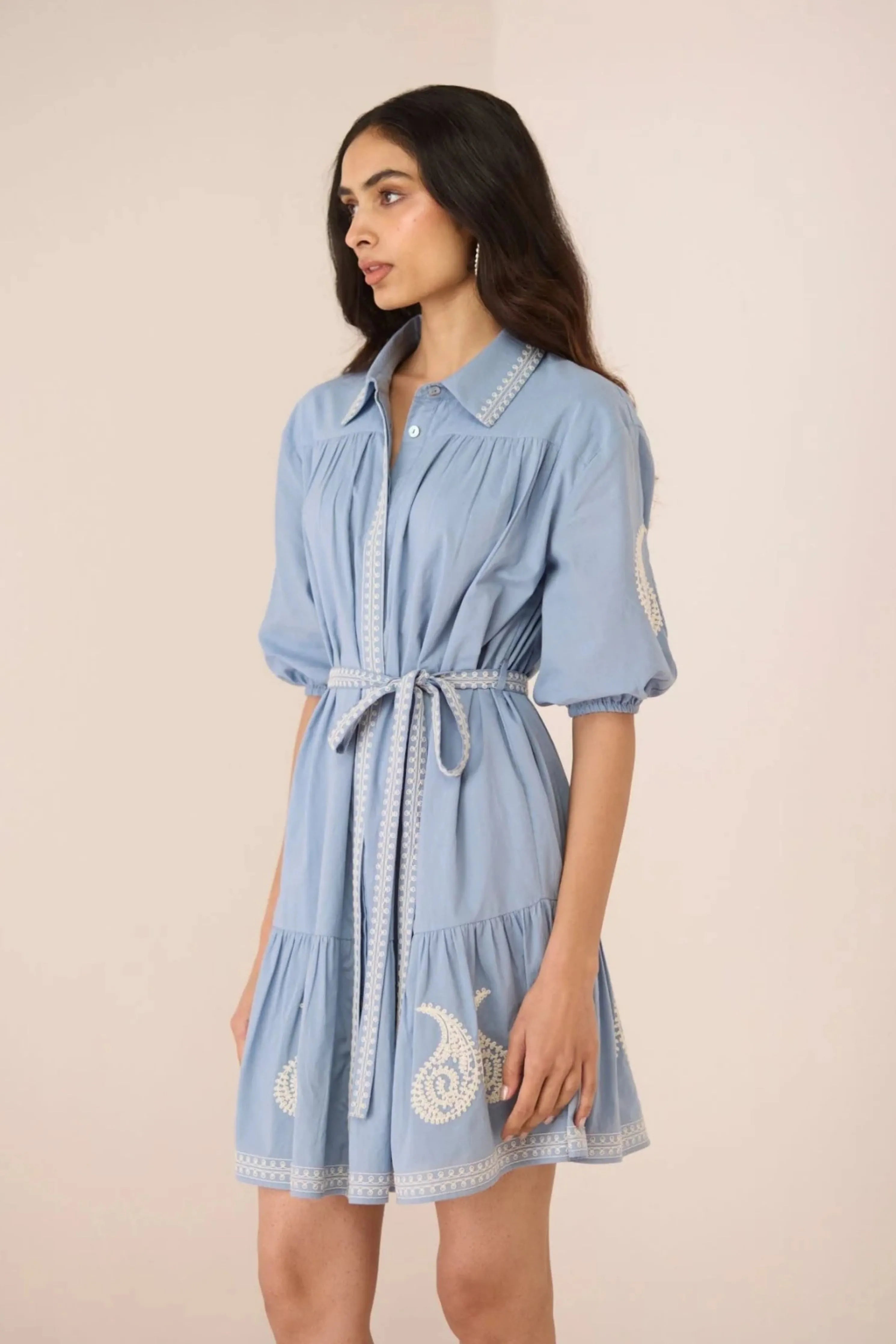 Lizzie Blue Mini Dress