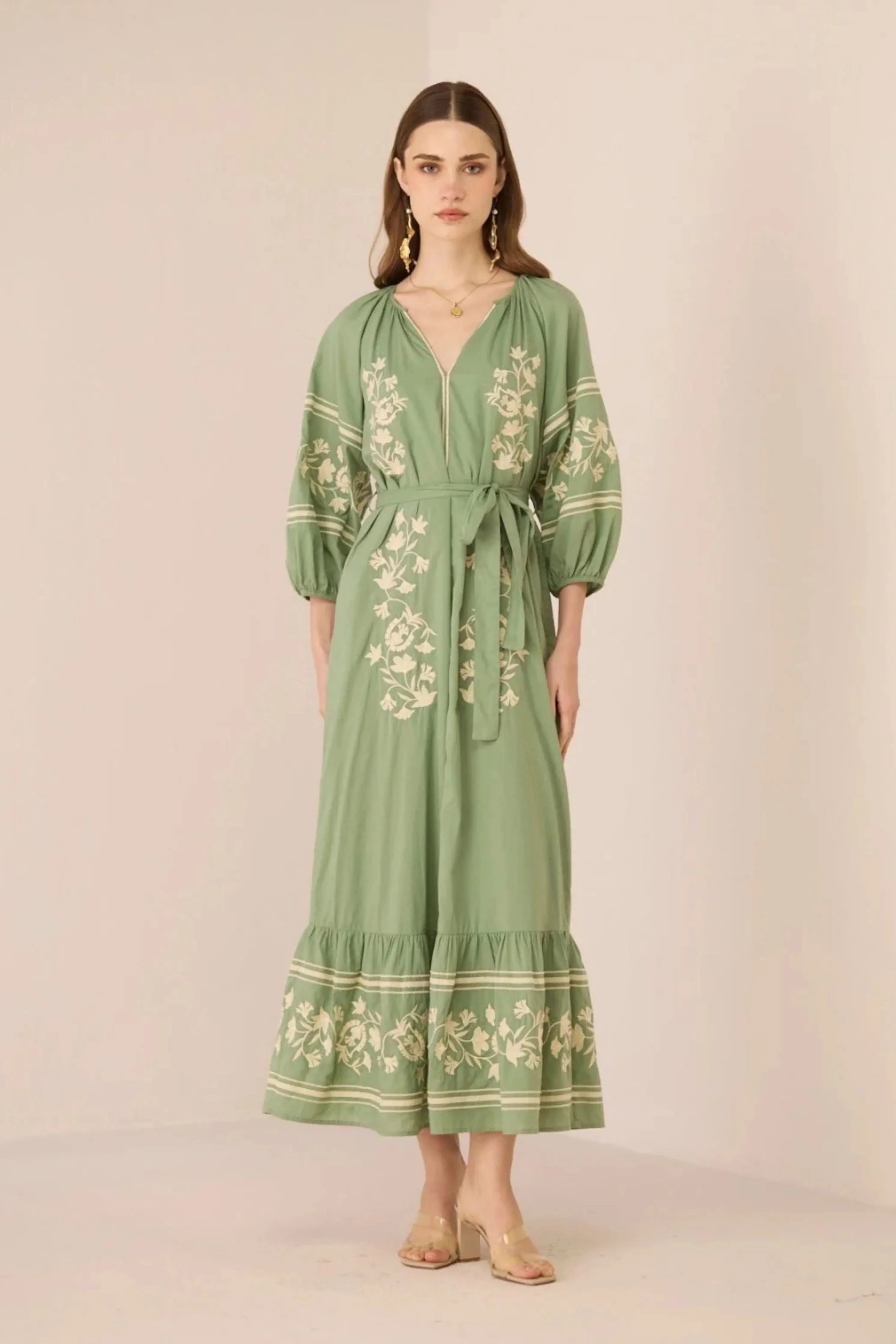 Celia Green Maxi Dress