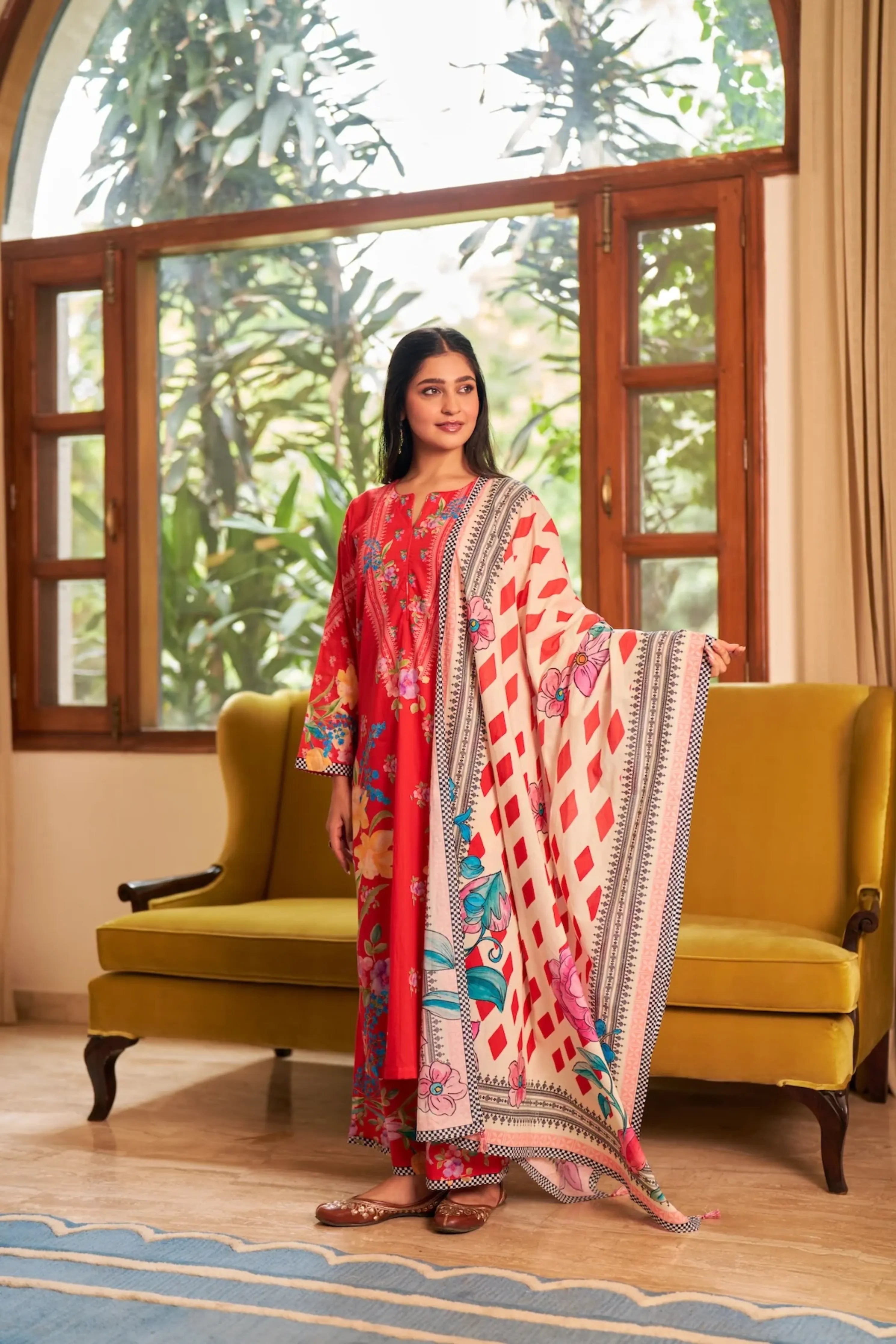 Dhwani Red Kurta Set