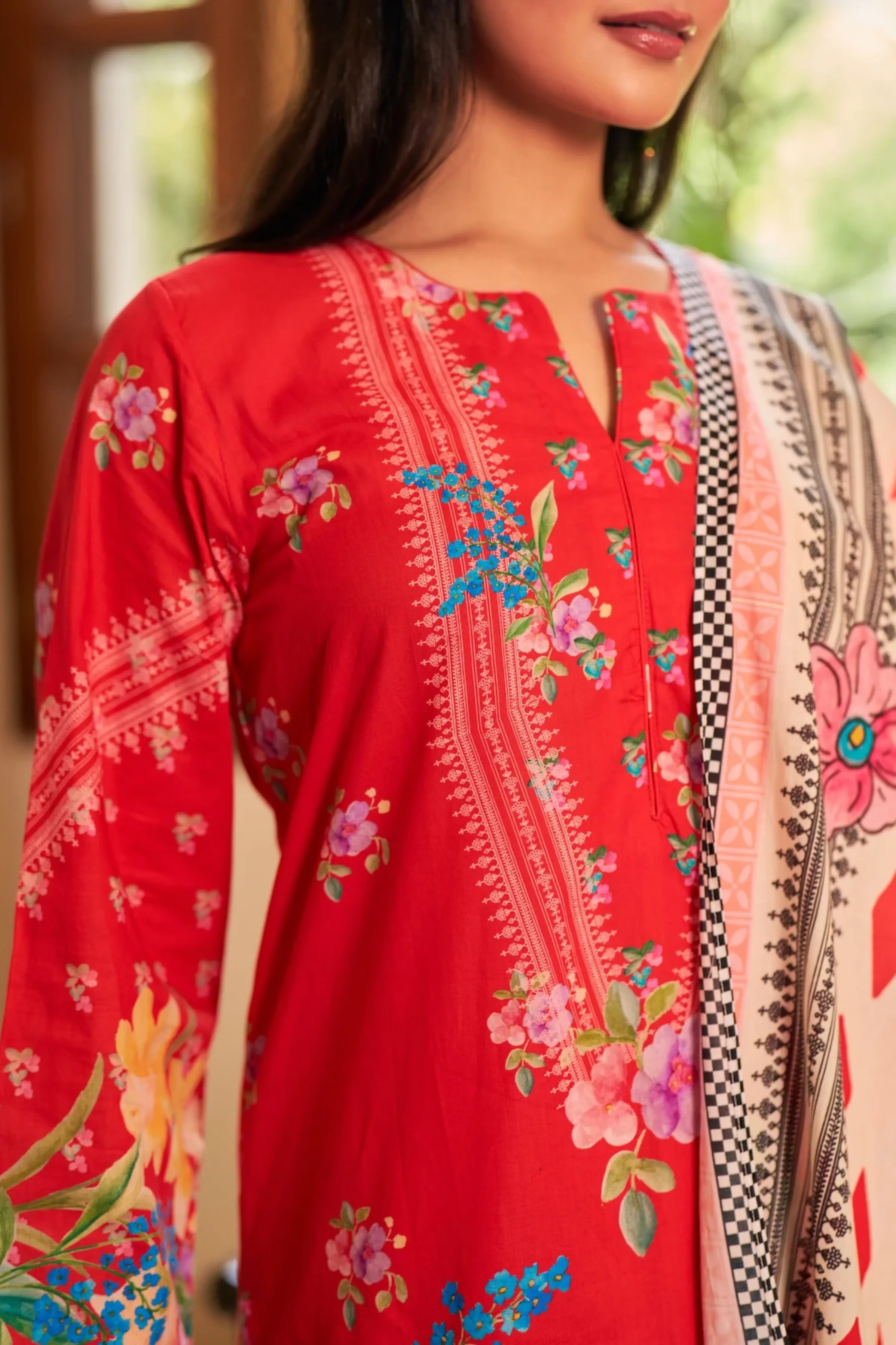Dhwani Red Kurta Set