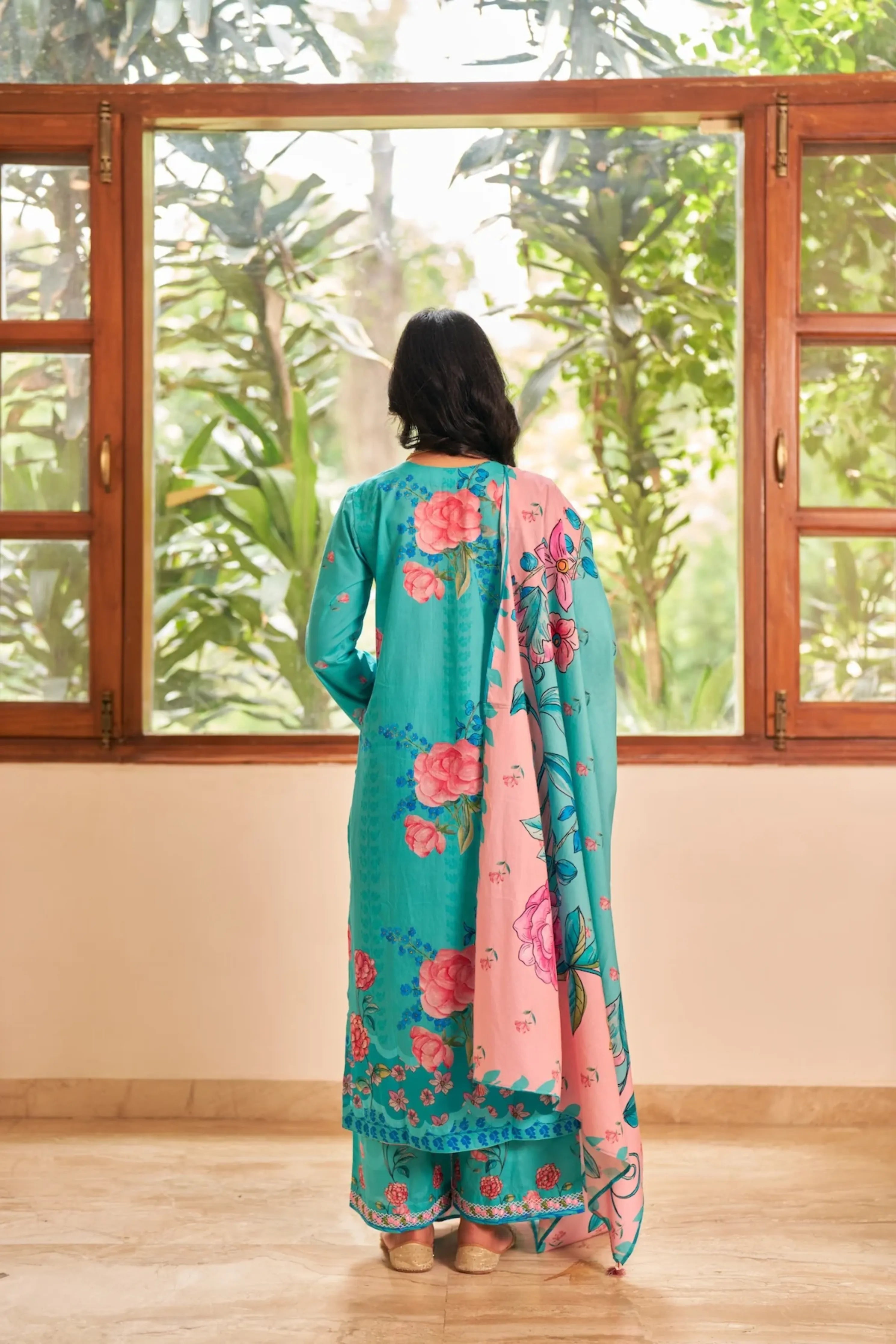 Dhwani Firozi Kurta Set