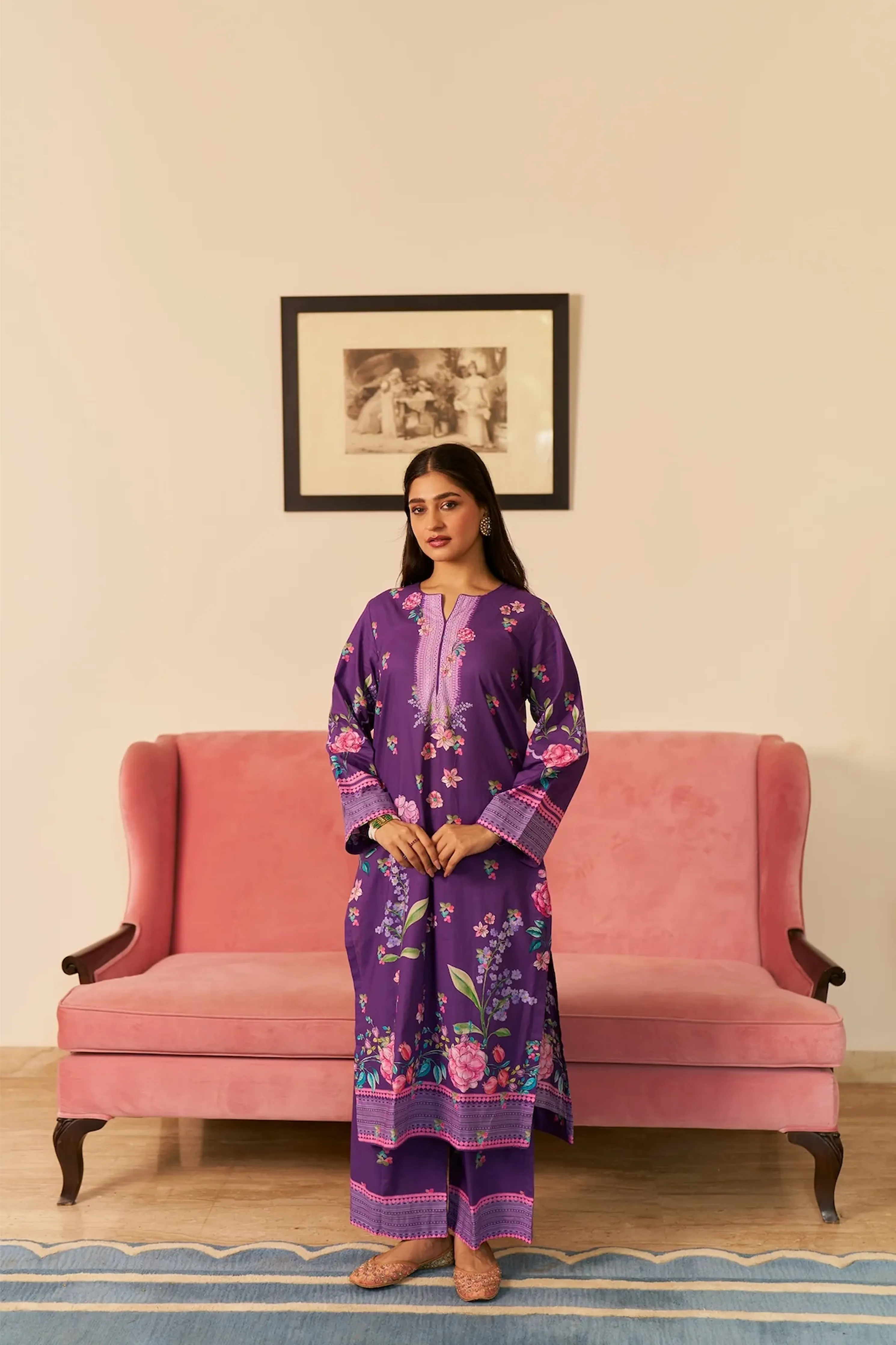 Dhwani Purple Kurta Set