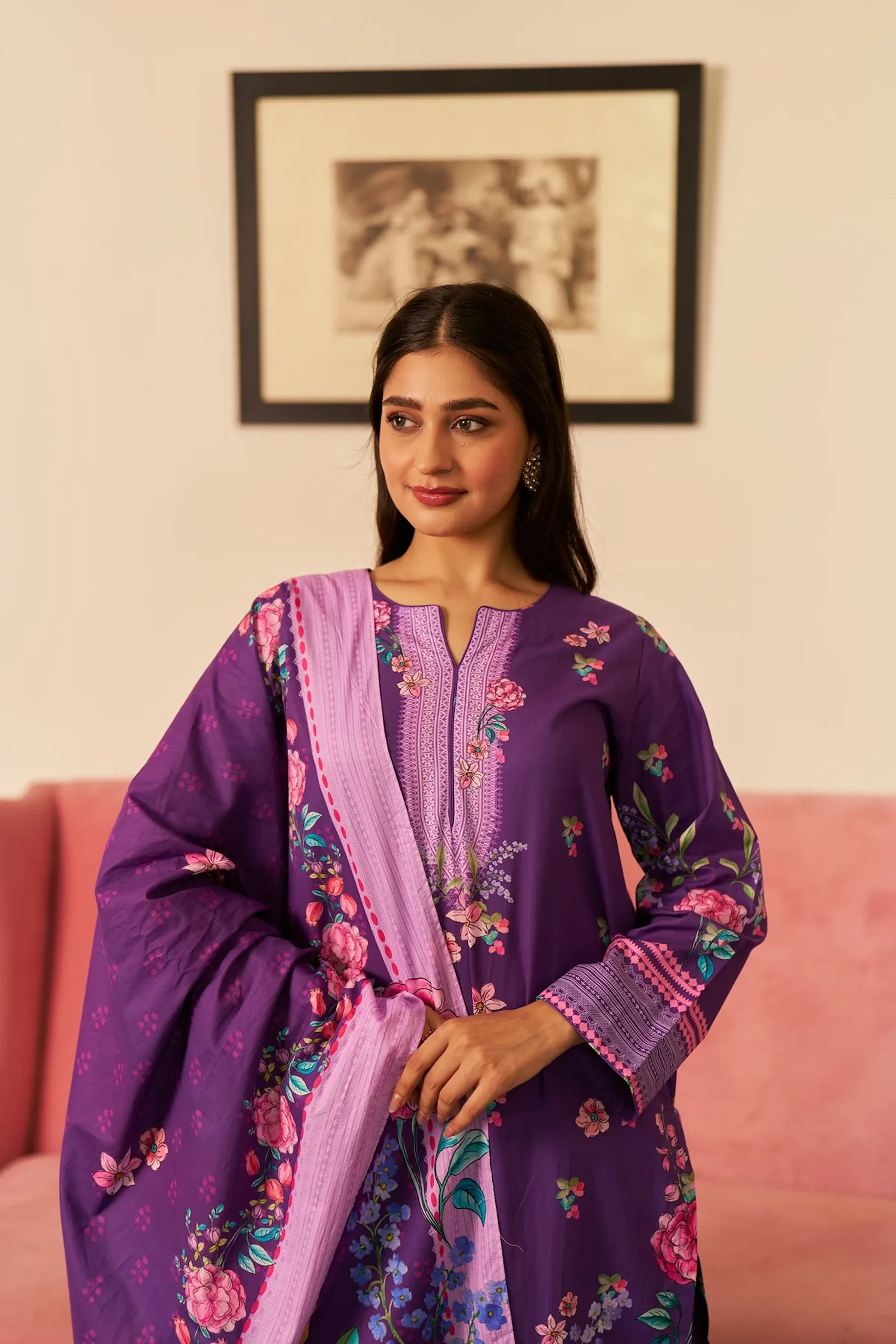 Dhwani Purple Kurta Set