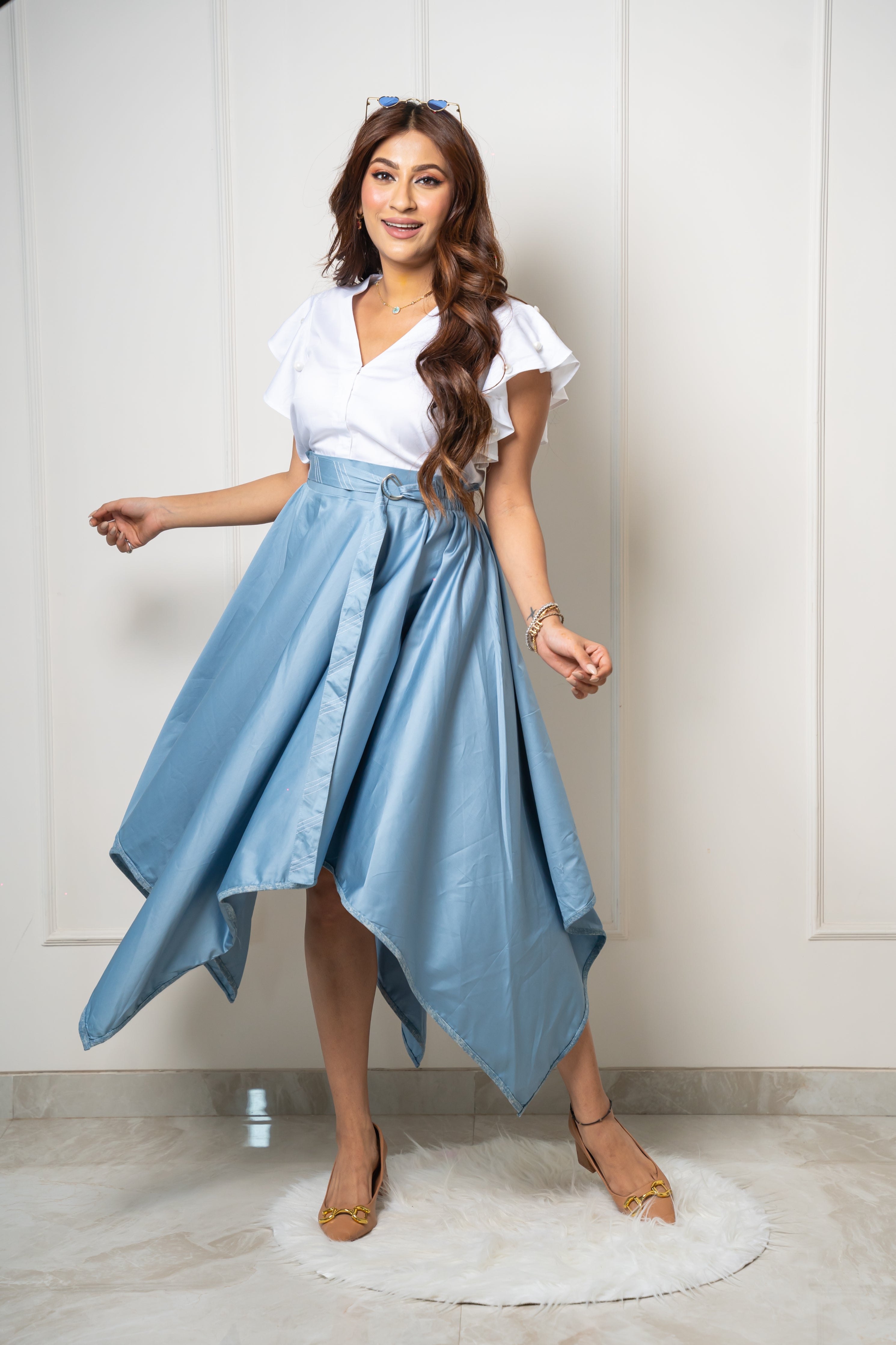 Ice Blue Twirl Co-Ord Set