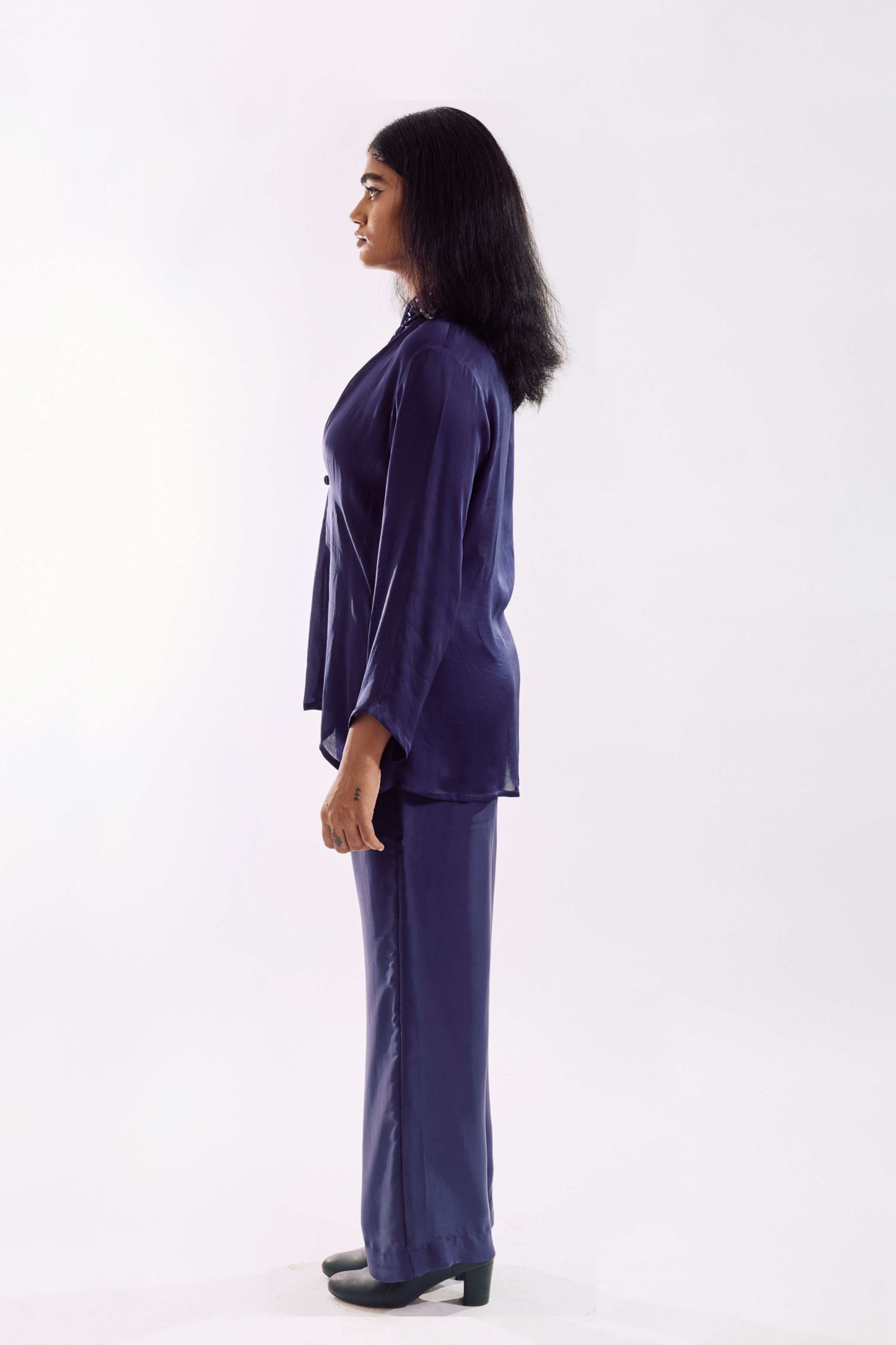 Indigo Button Down Co-Ord set