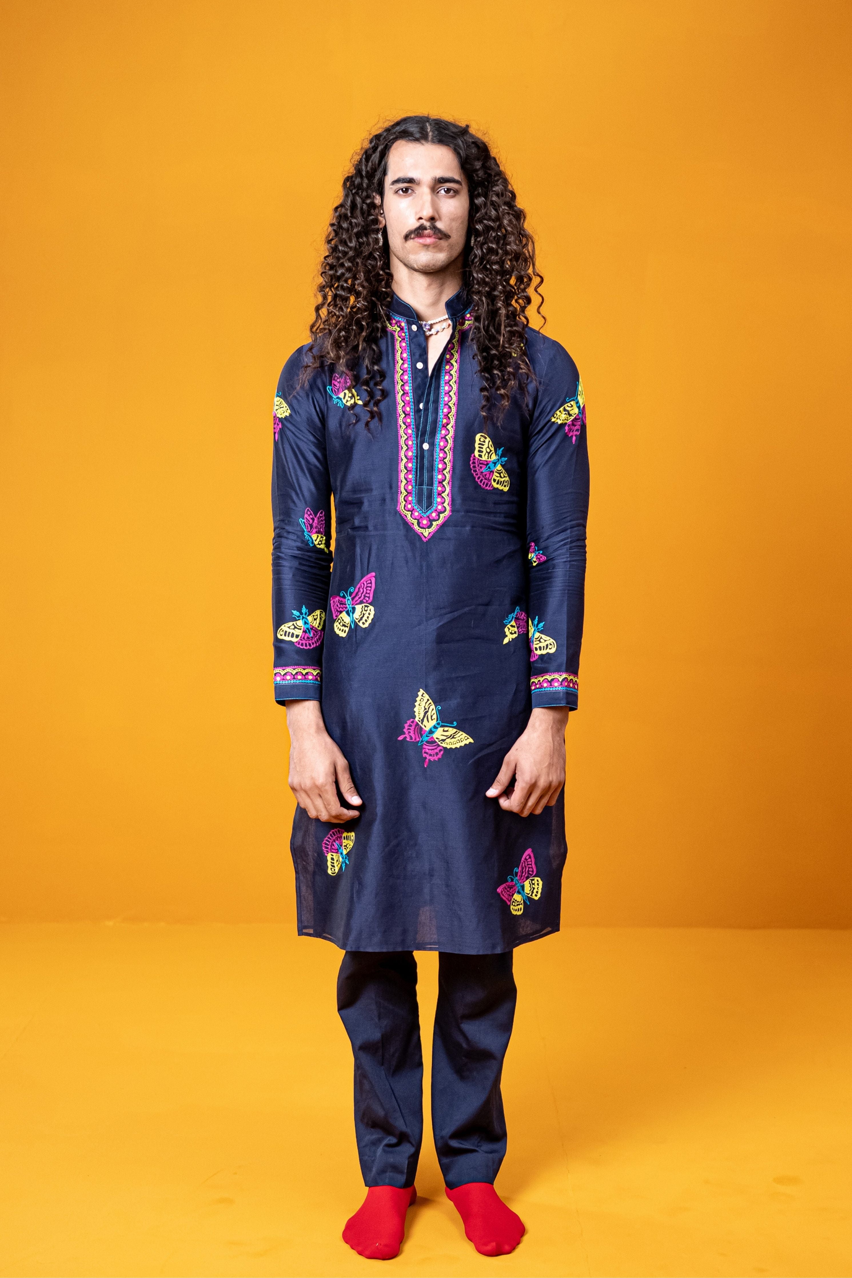 Indigo Kaleidoscope Kurta Set