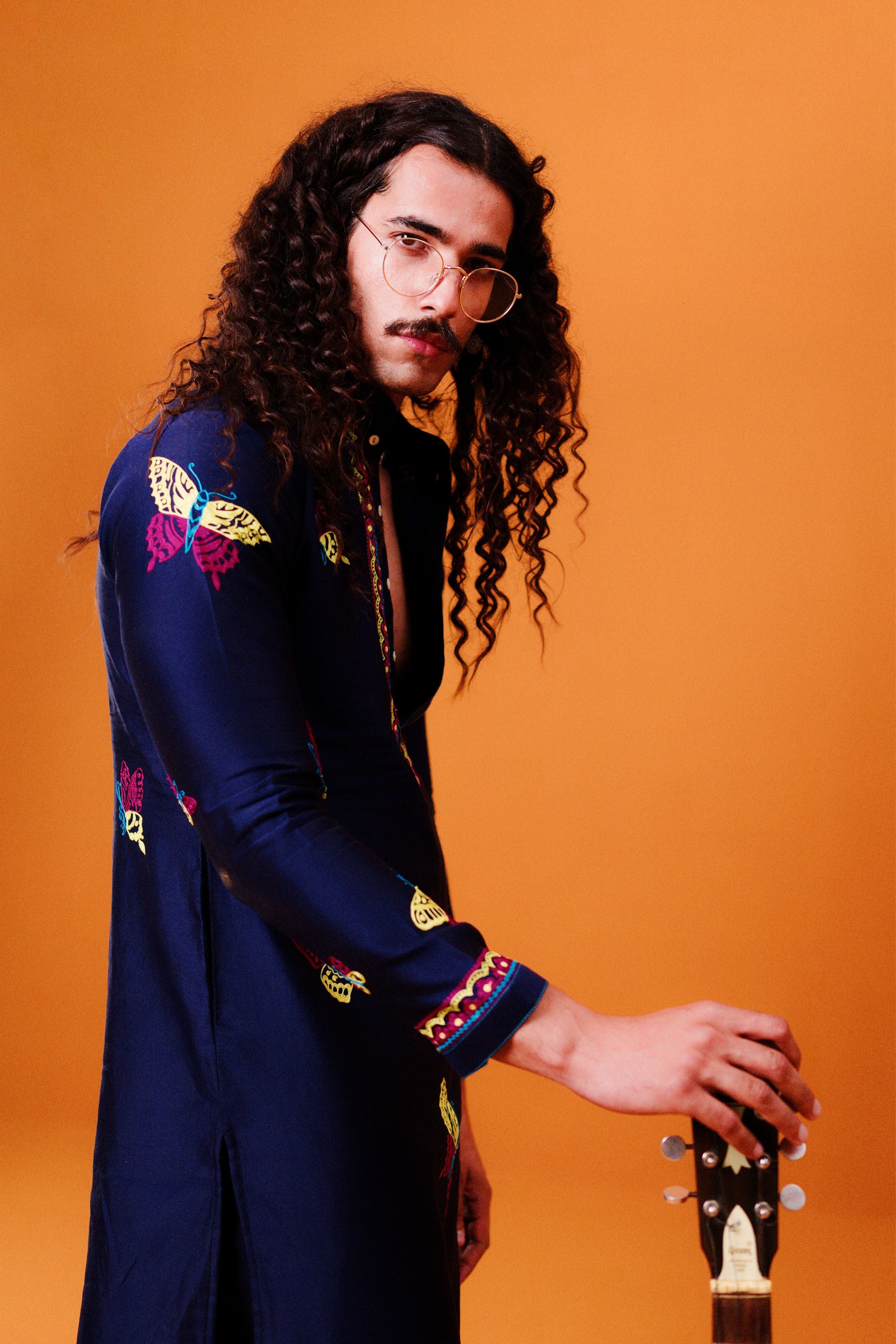 Indigo Kaleidoscope Kurta Set