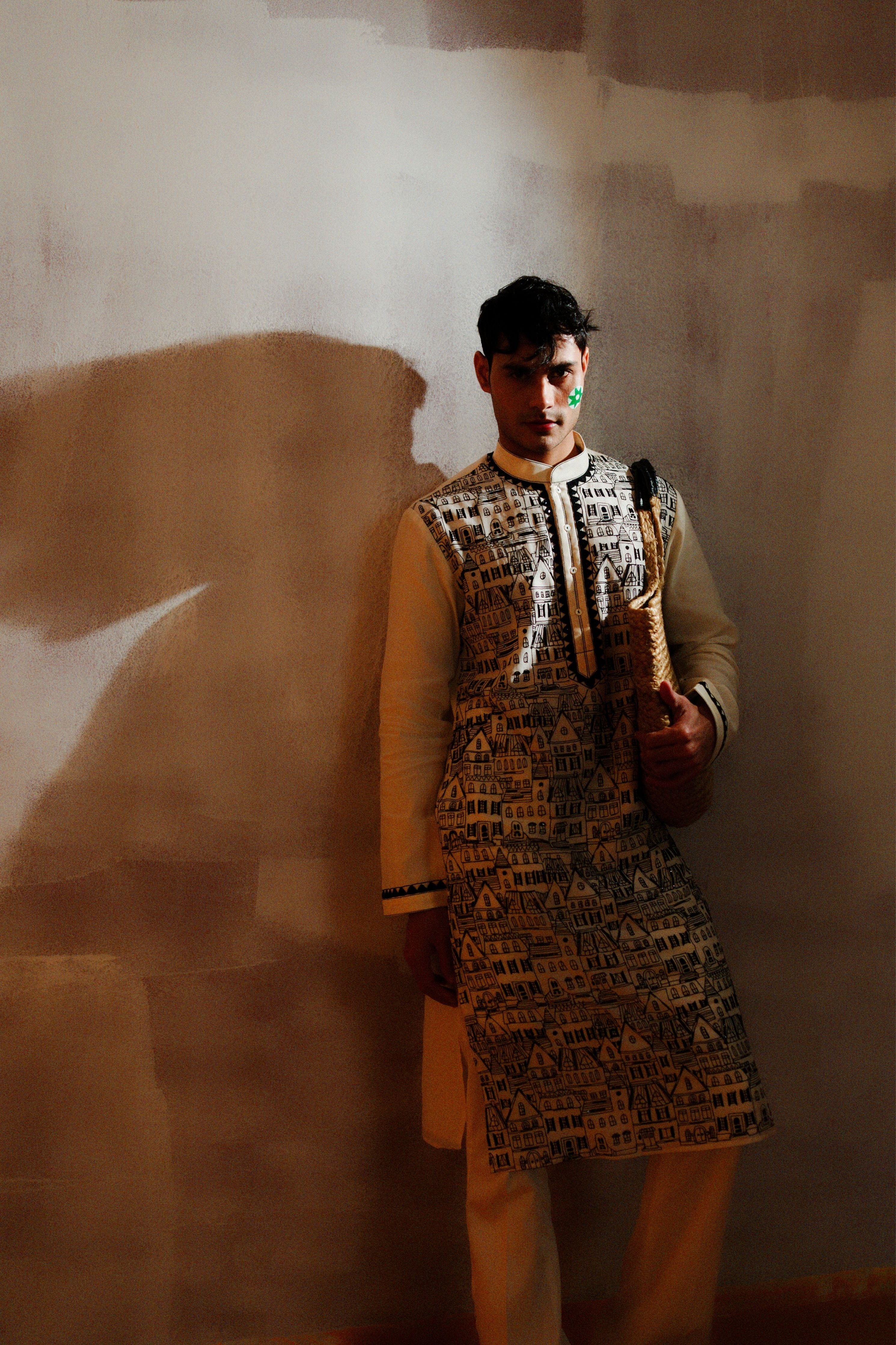 Ivory Cityscape Kurta Set