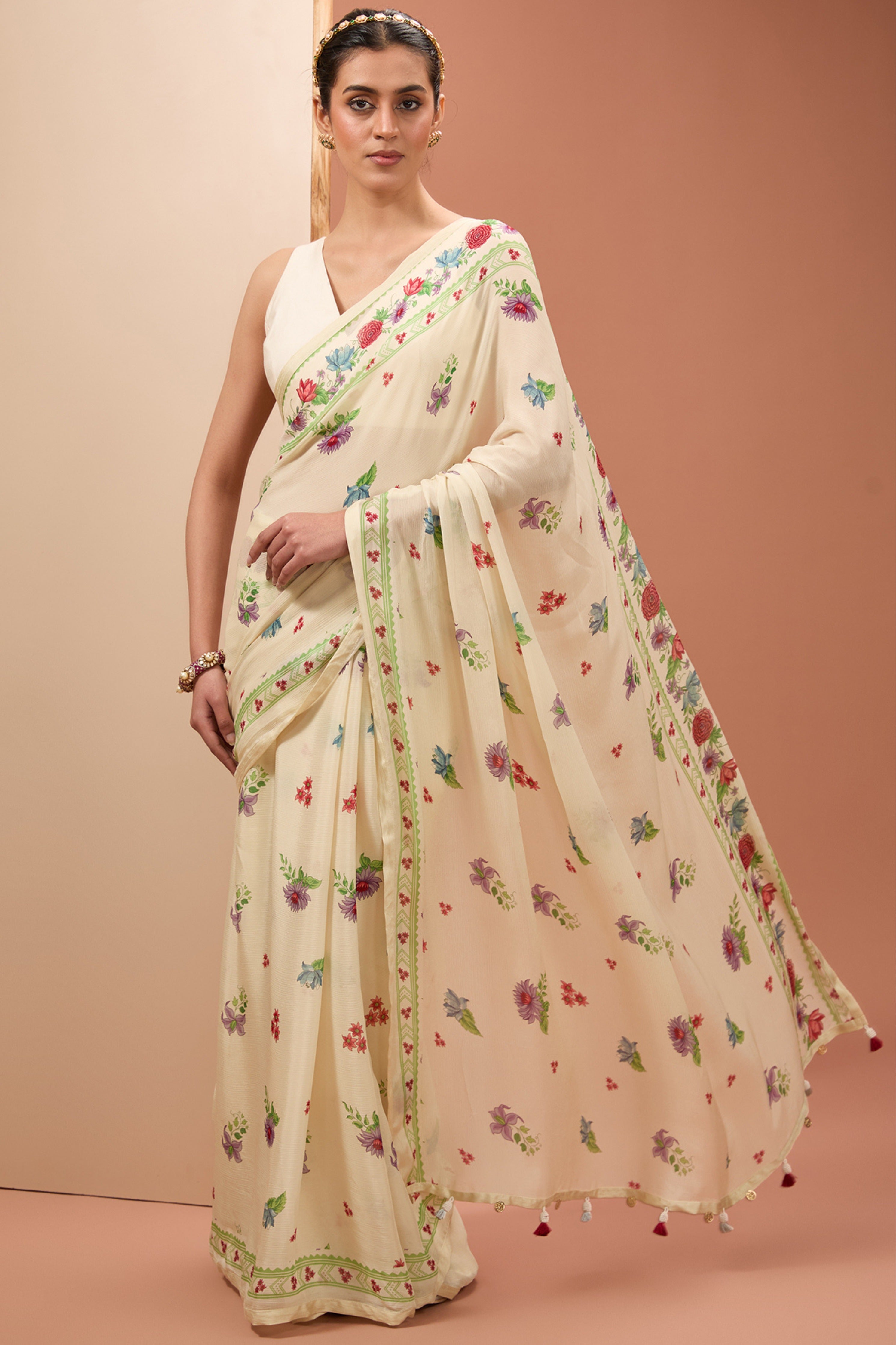 Ivory Saree