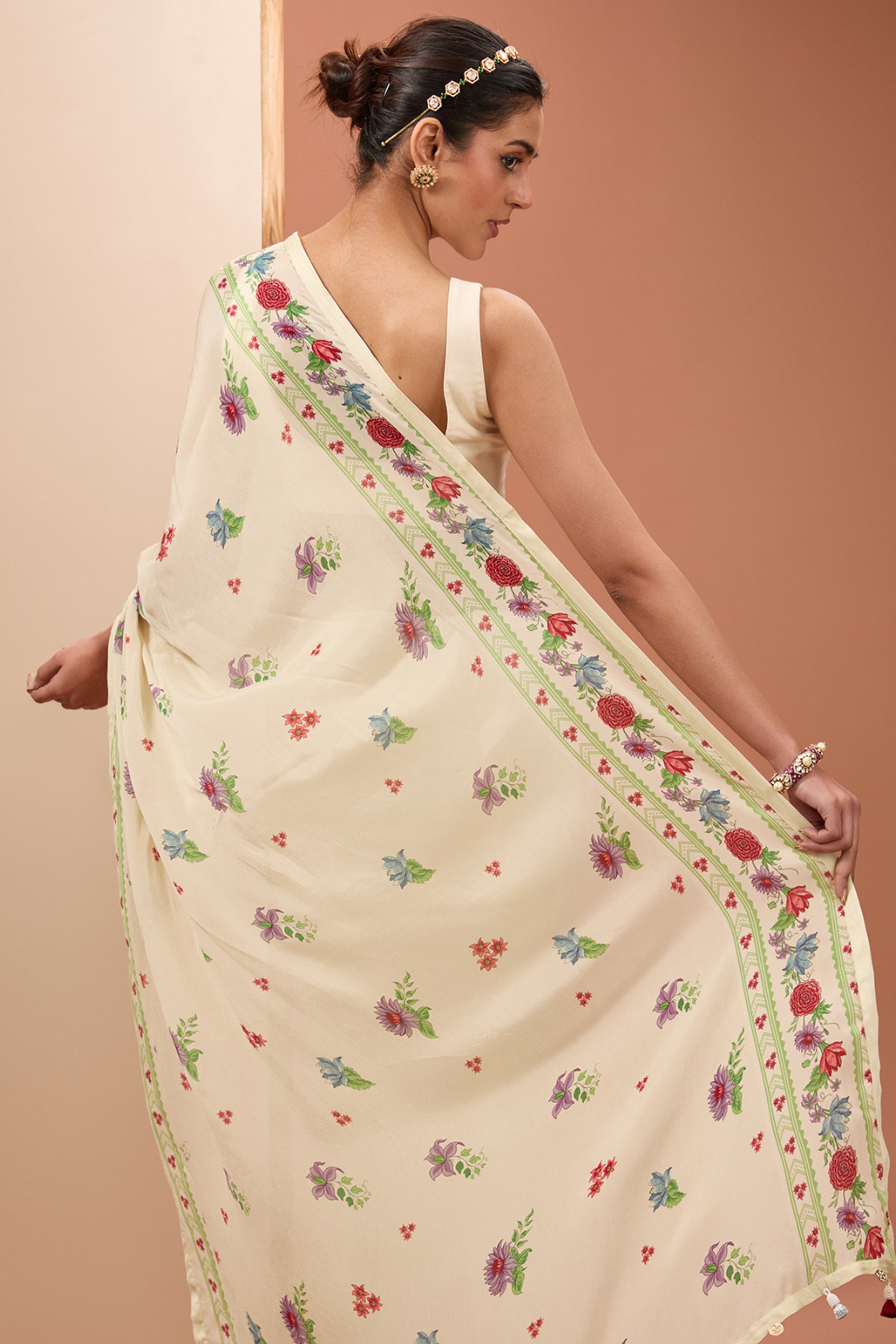 Ivory Saree