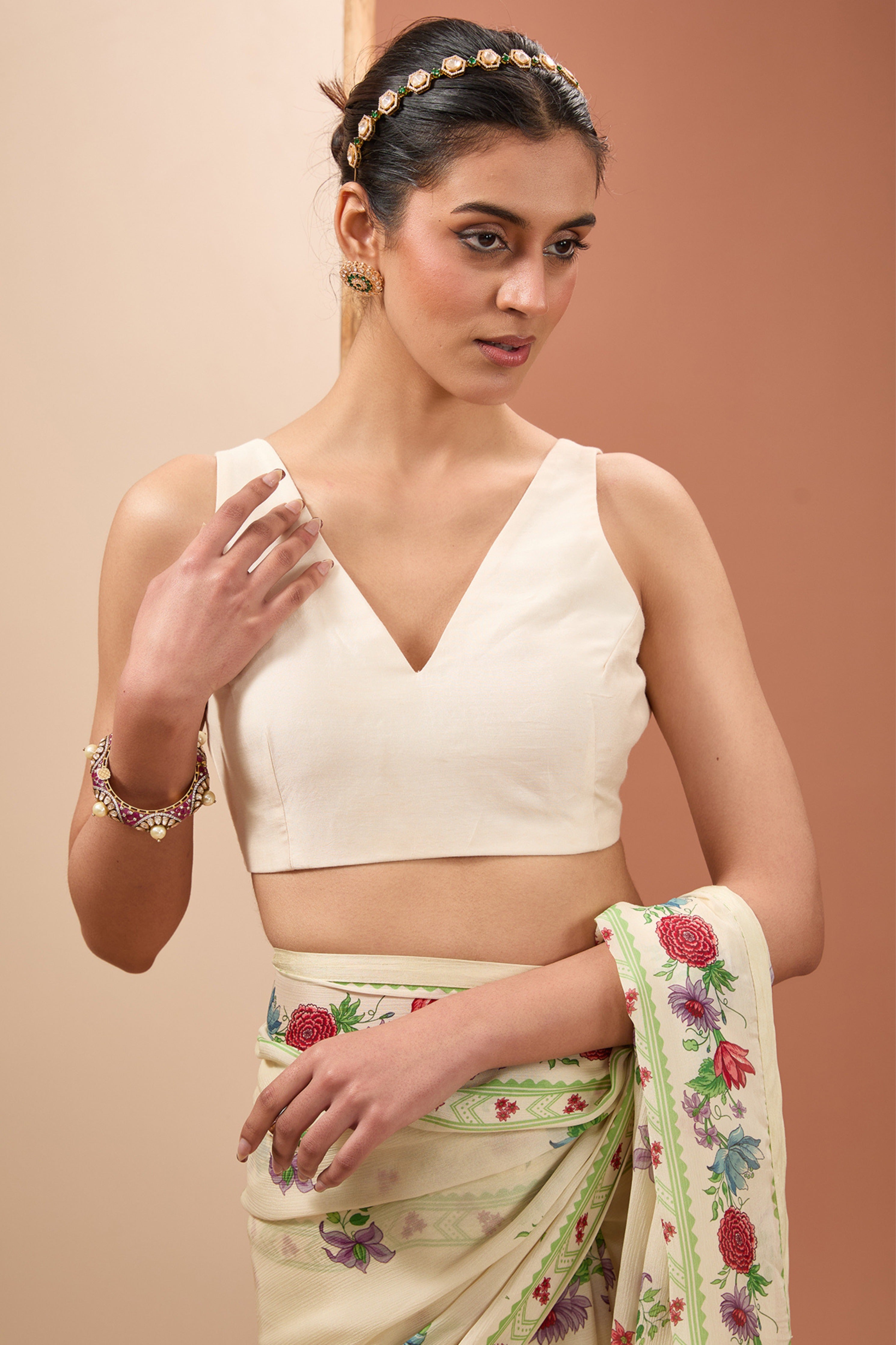 Ivory Saree