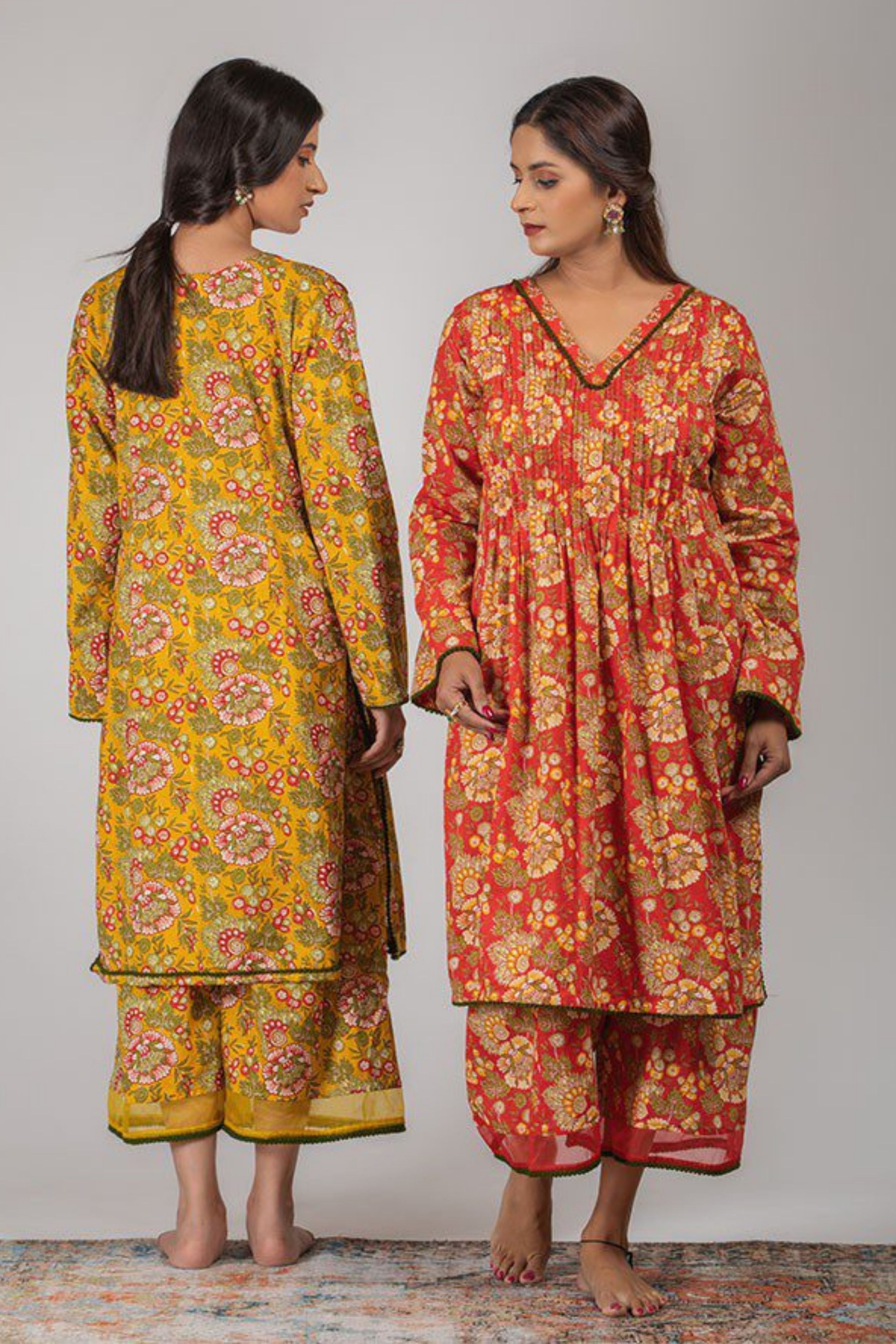 Red Floral Cotton Co-ord Set