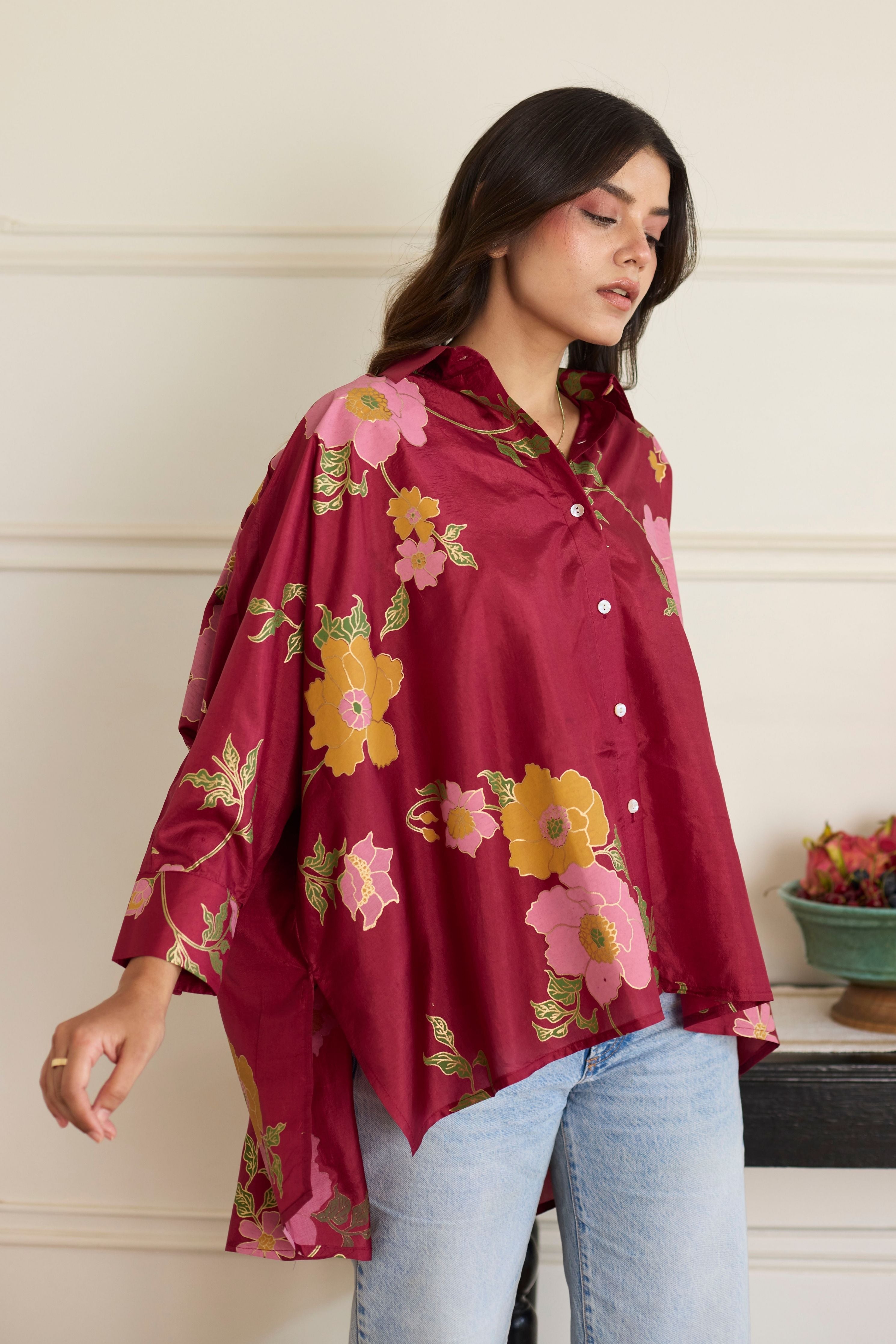 Gia Maroon Shirt