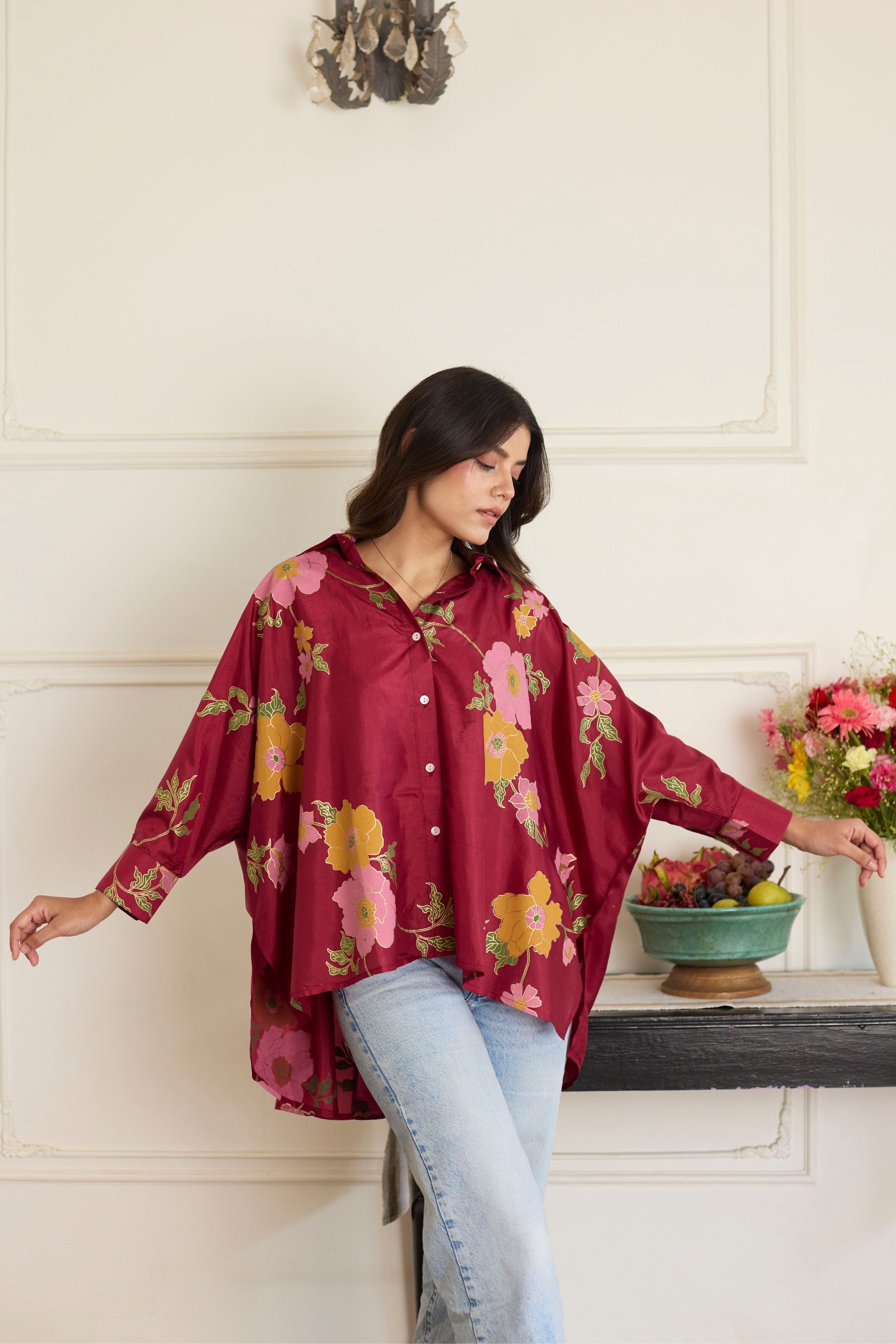 Gia Maroon Shirt