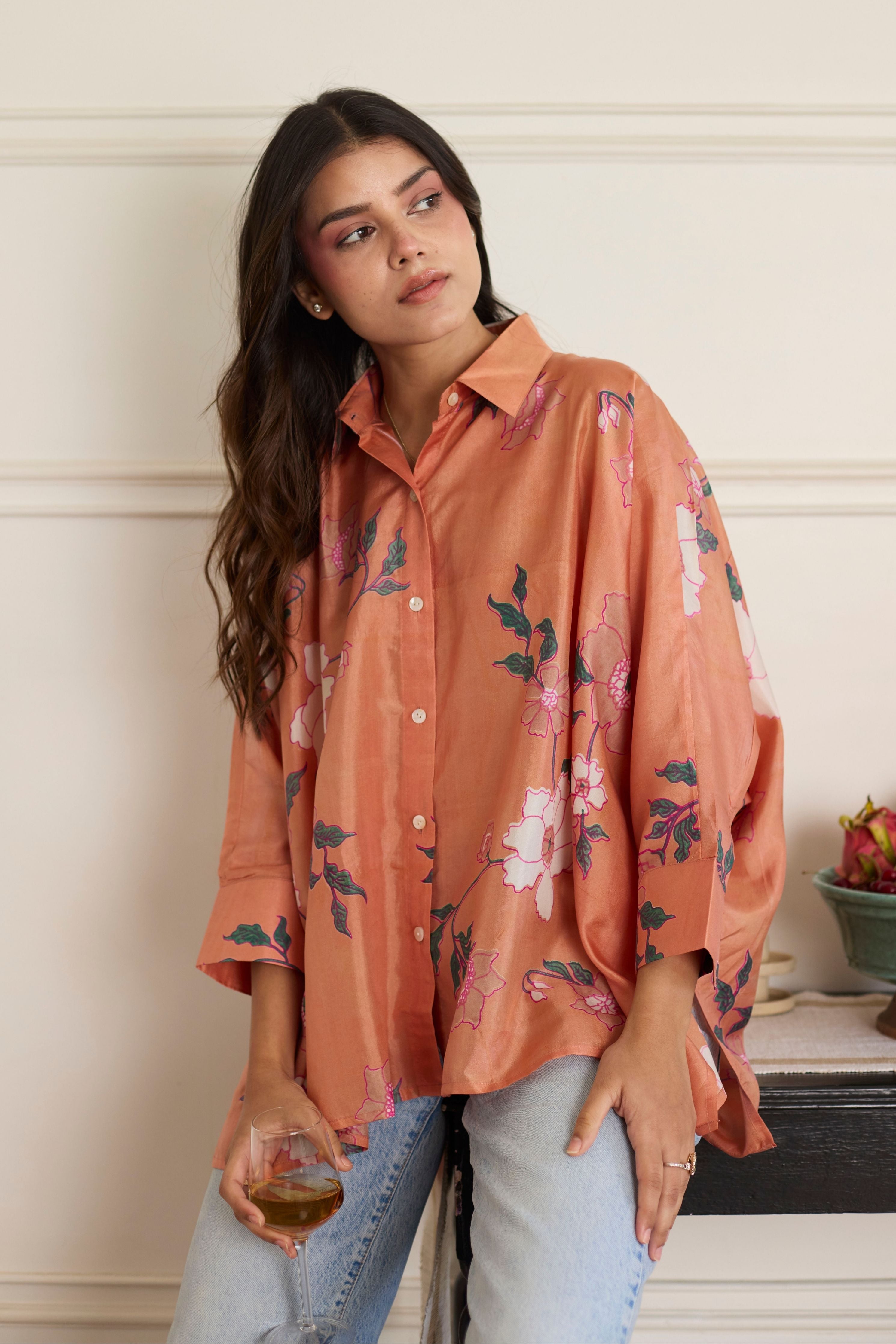 Gia Salmon Shirt