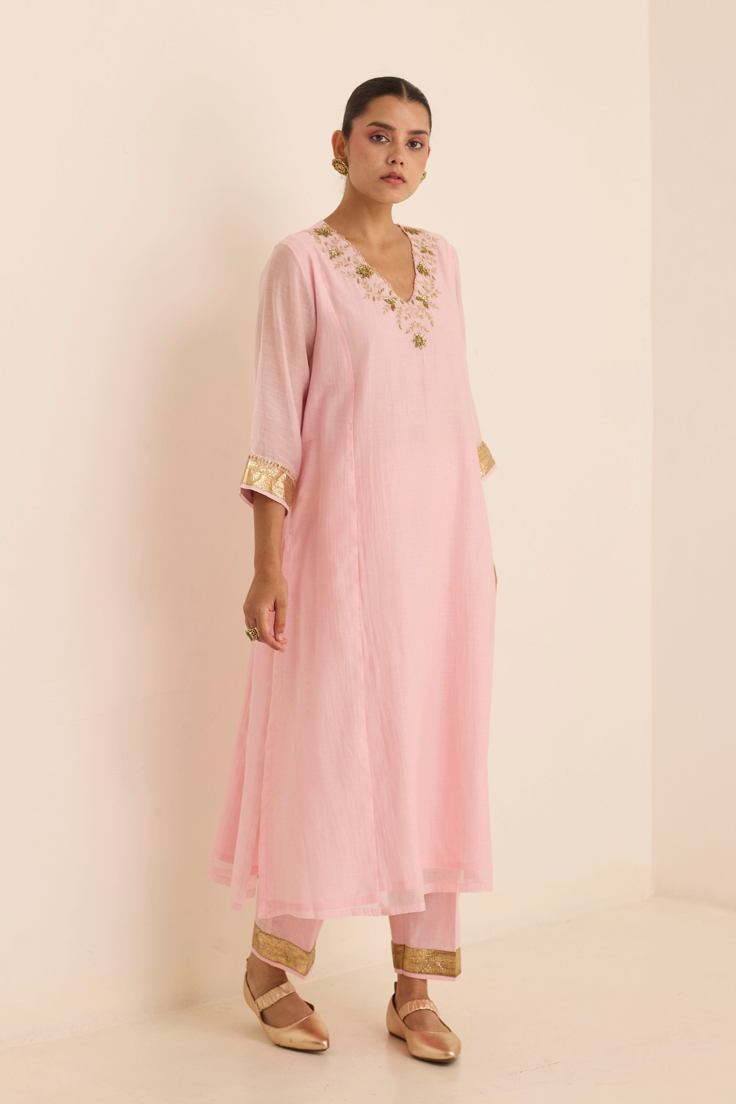 Blush Mukaish Kurta Set