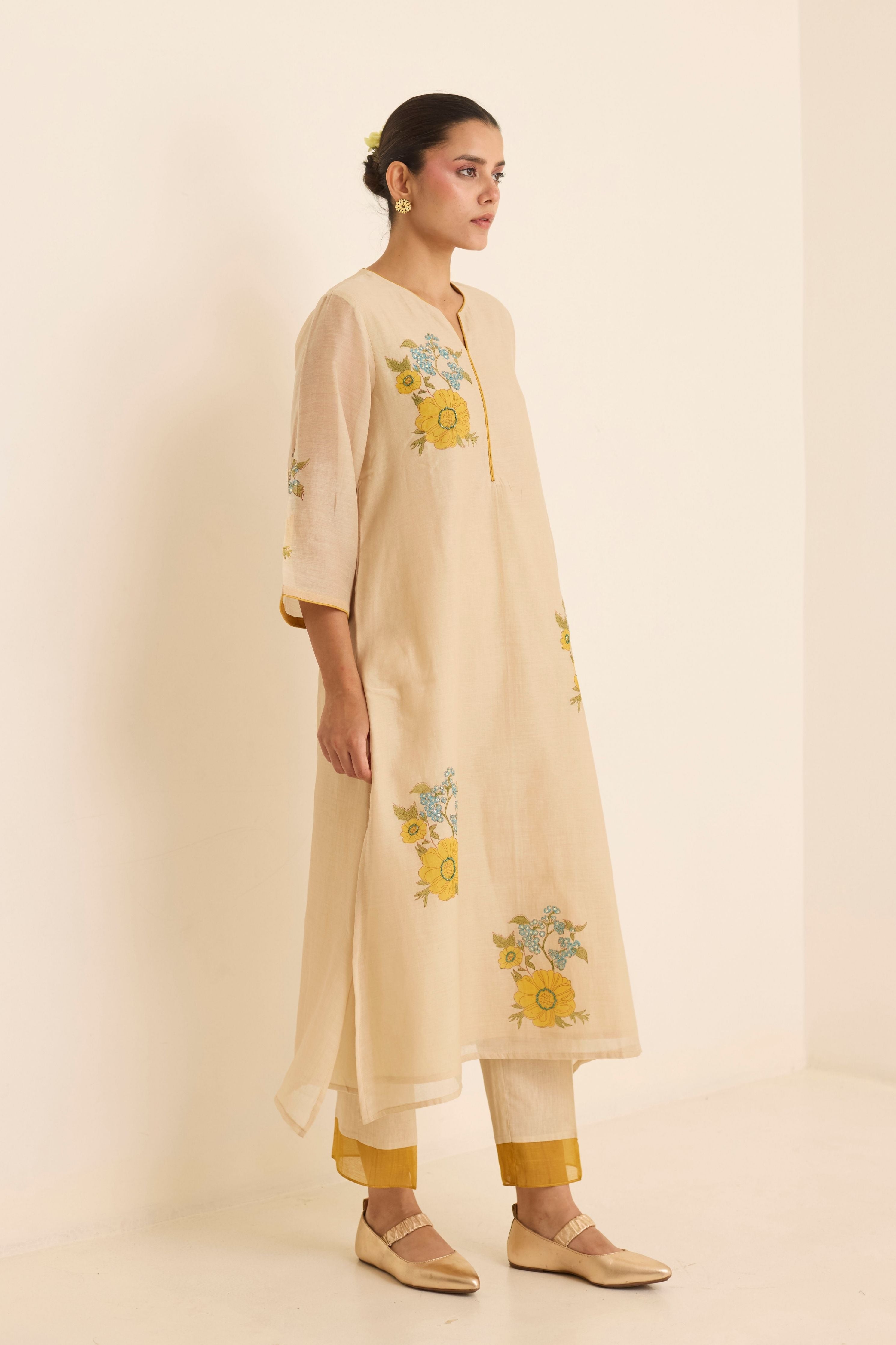 Ecru Kurta Set