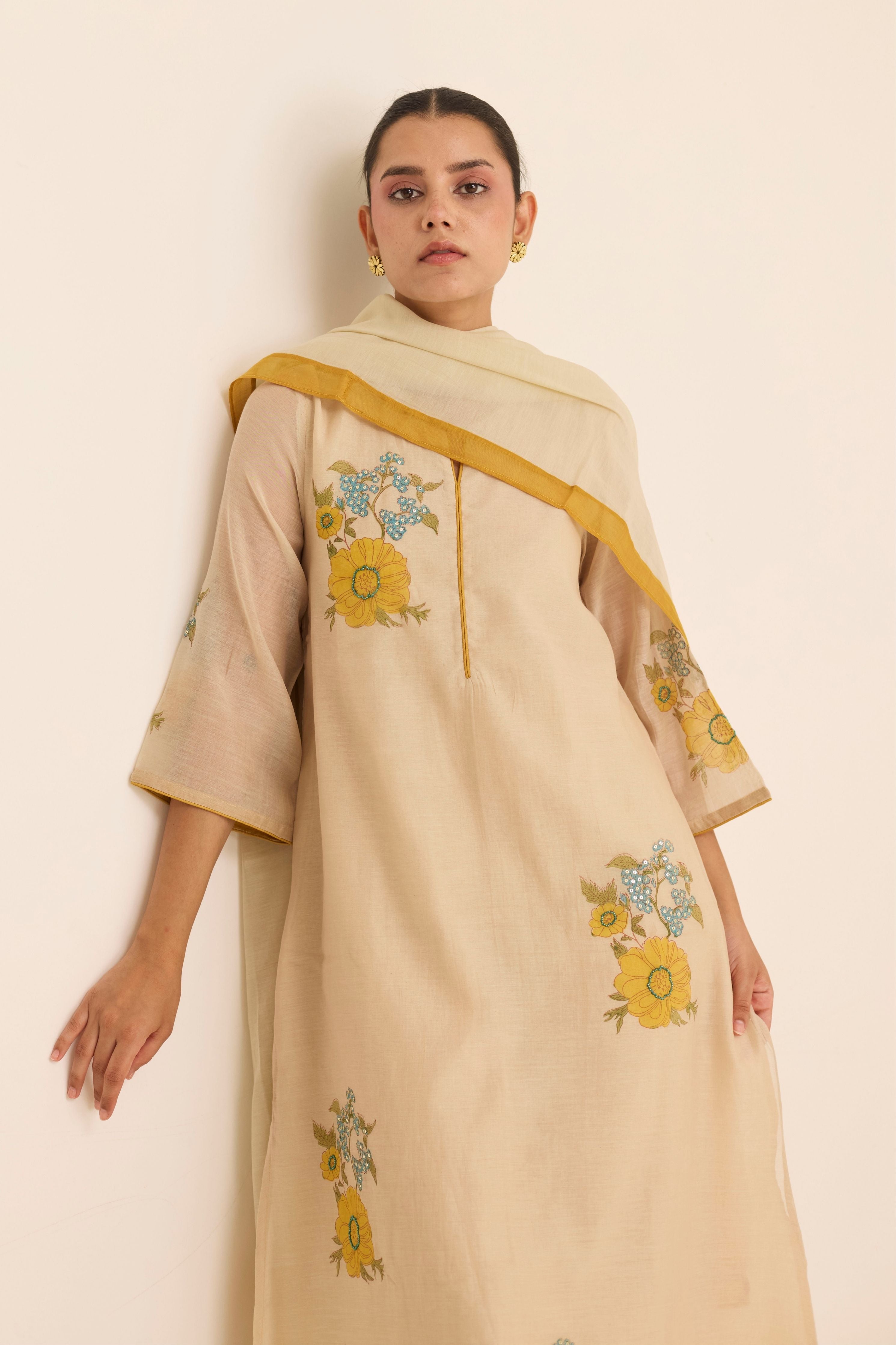 Ecru Kurta Set