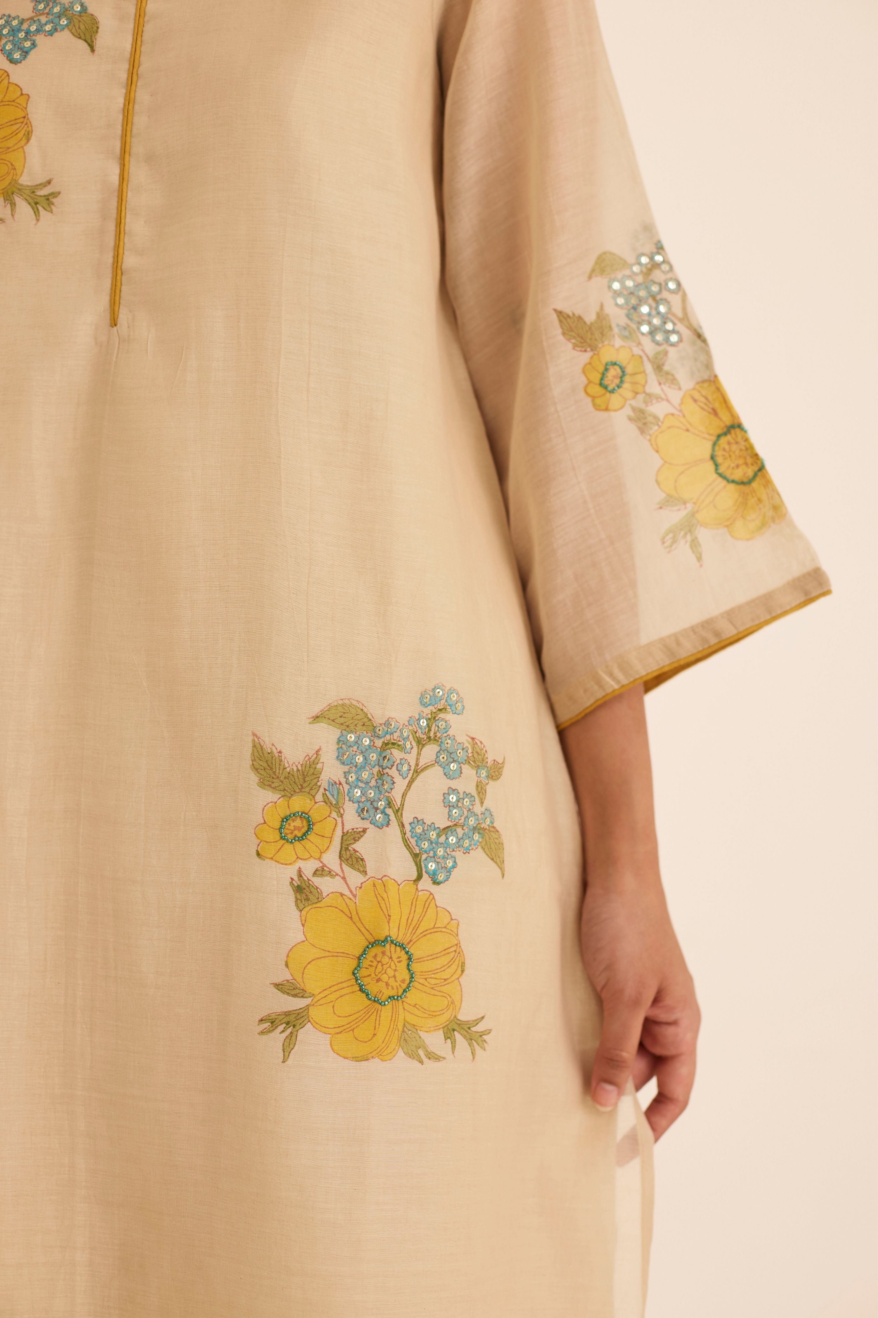 Ecru Kurta Set