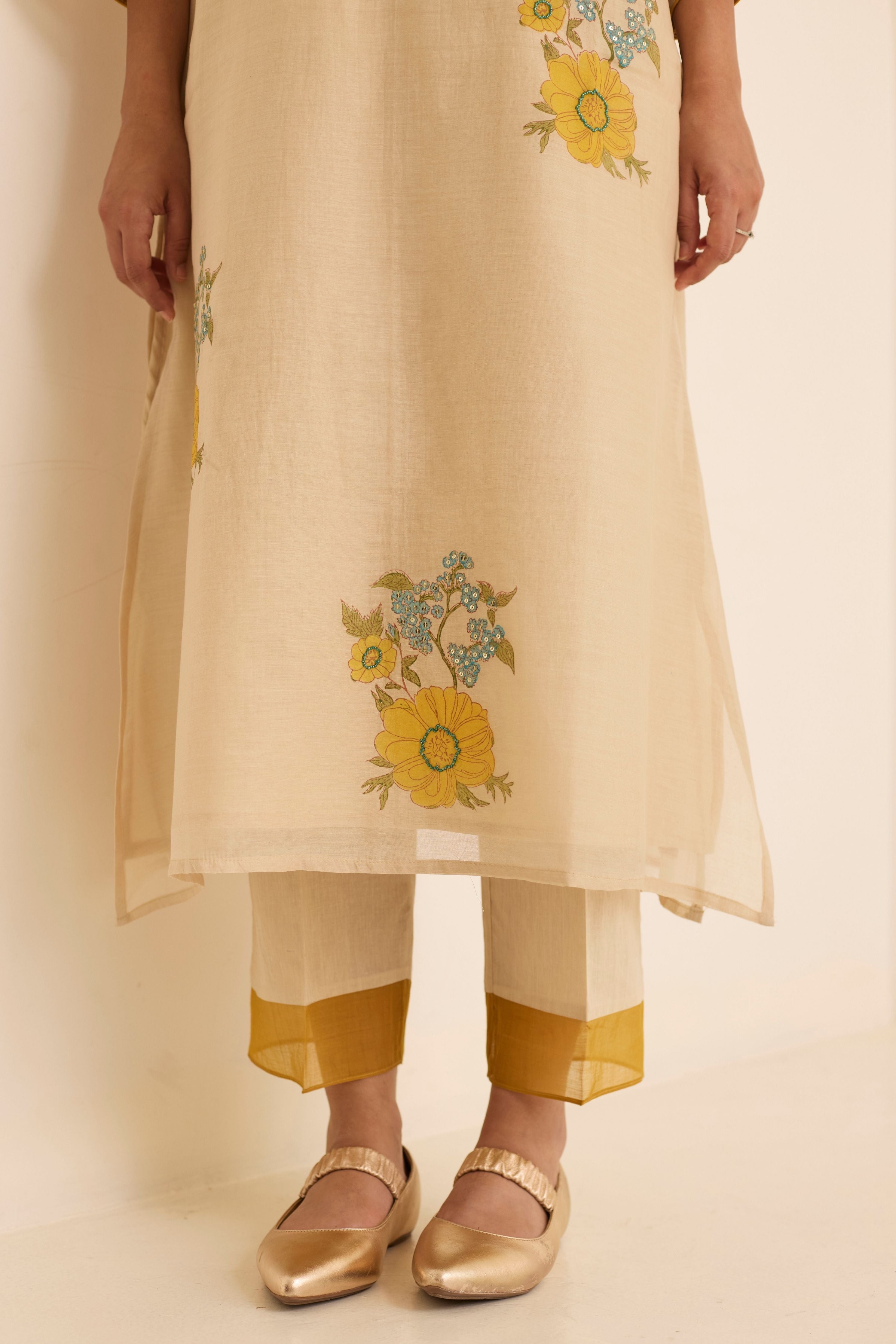 Ecru Kurta Set