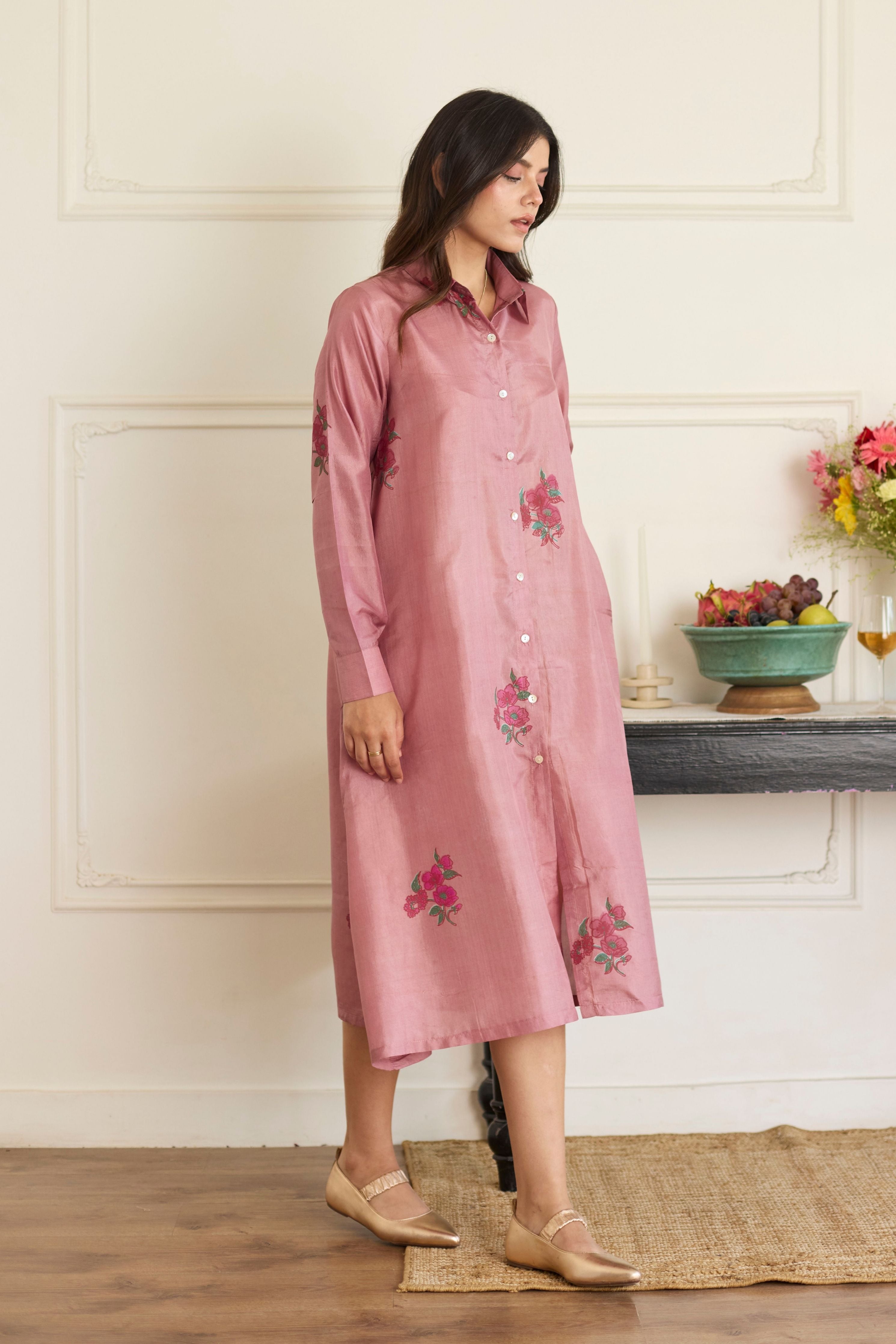 Mauve Silk Dress