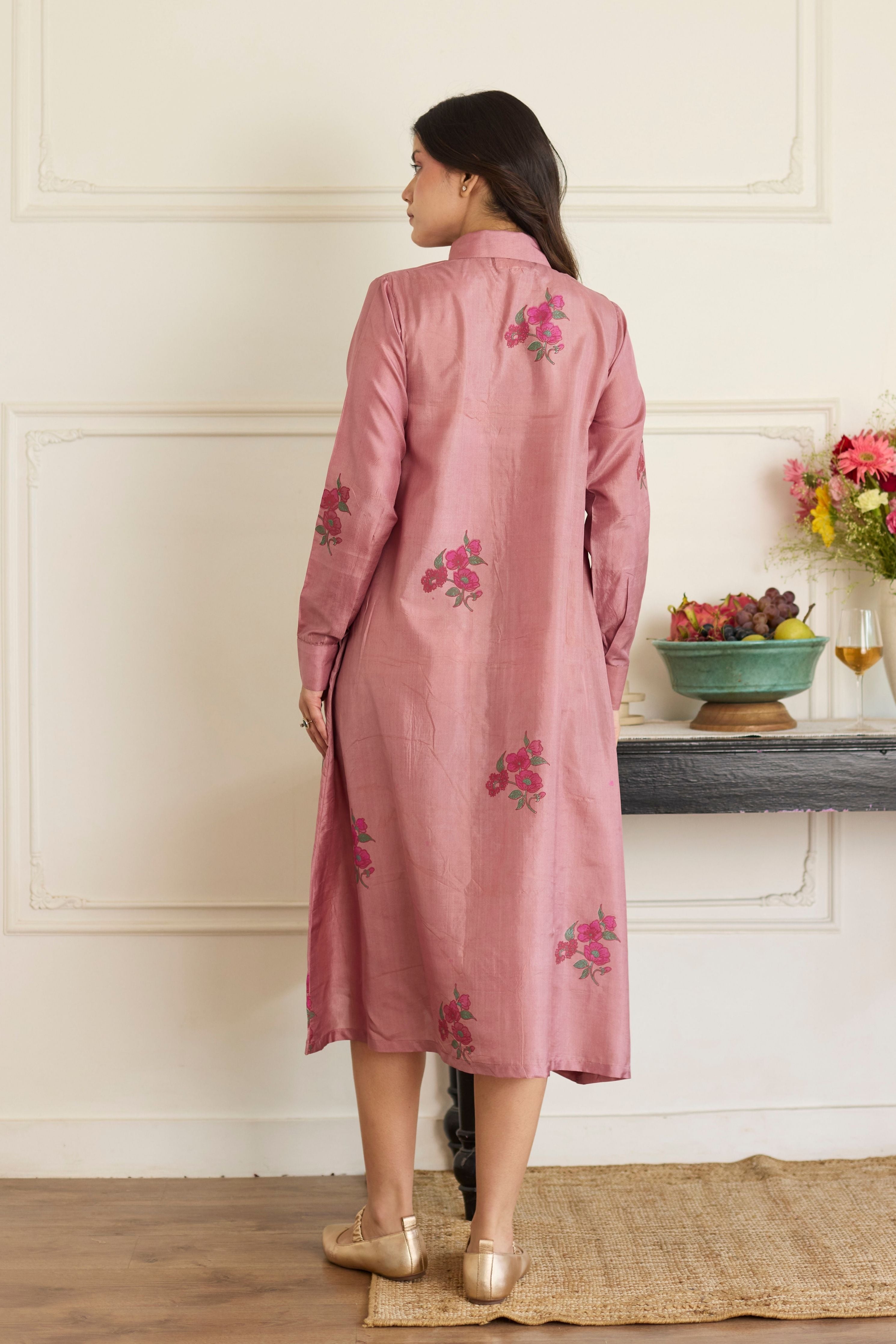 Mauve Silk Dress