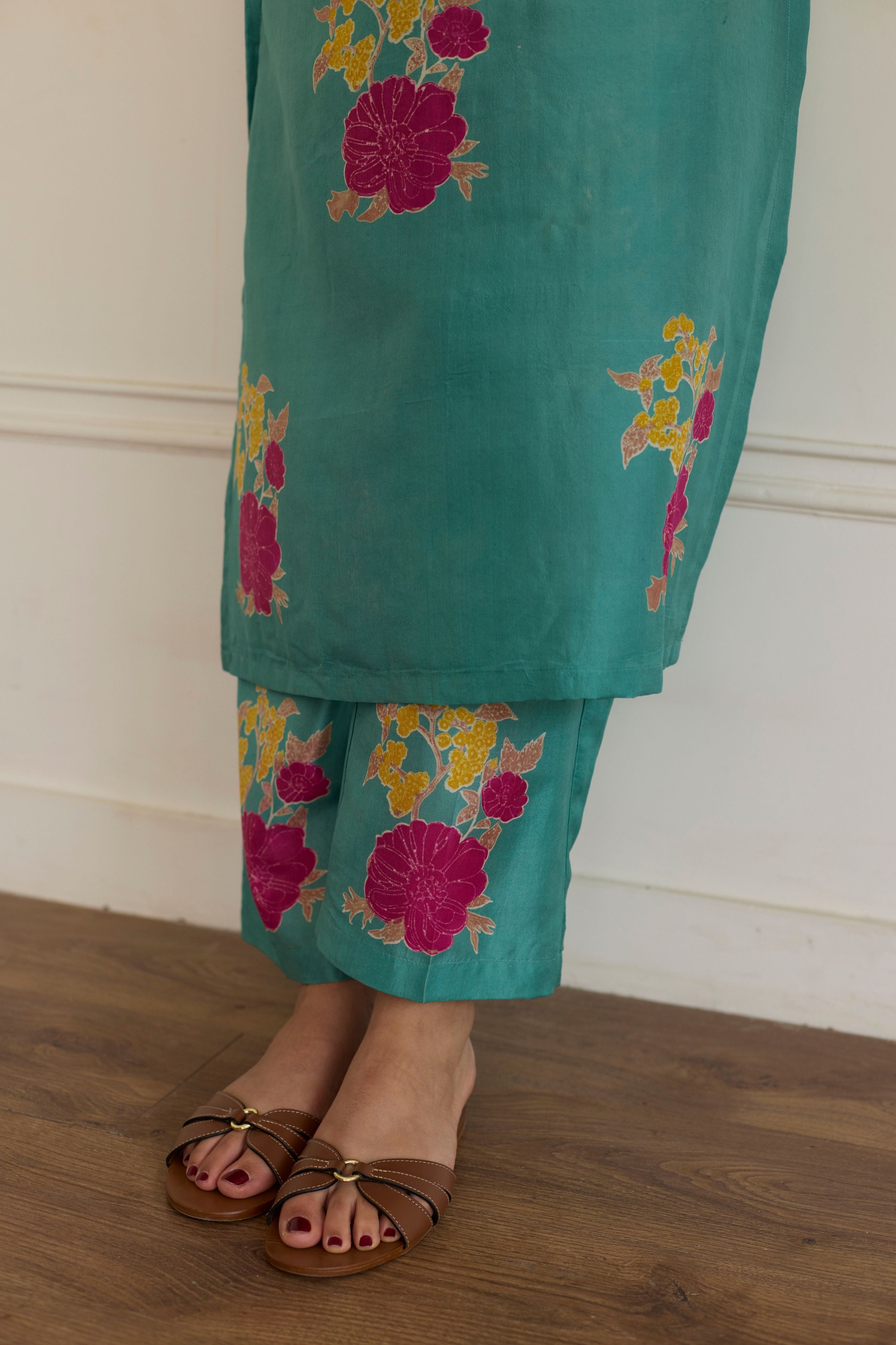 Aqua Silk Co-Ord Set