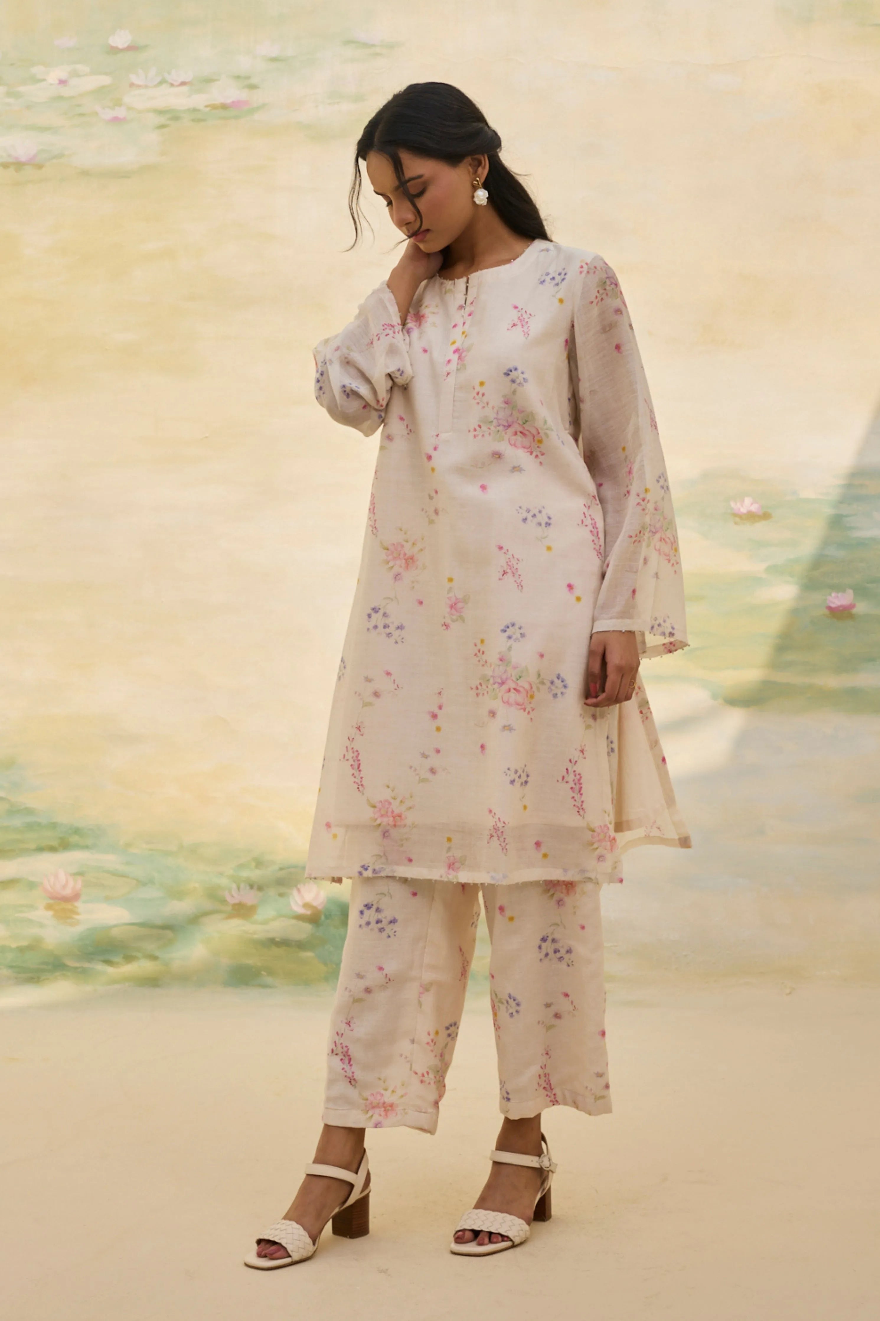 Ivory Floral Co-Ord Set