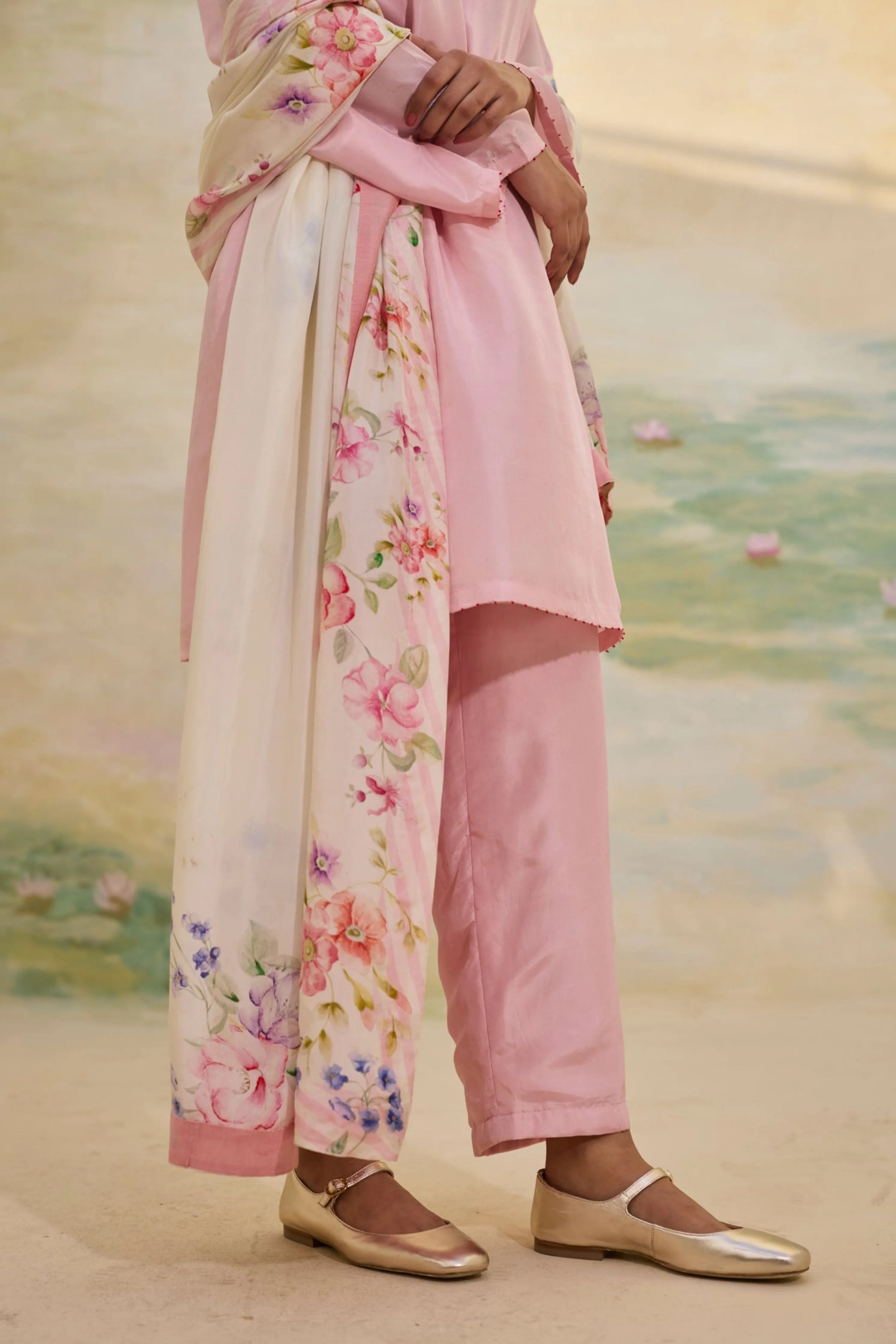 Blush Short Silk Kurta Set