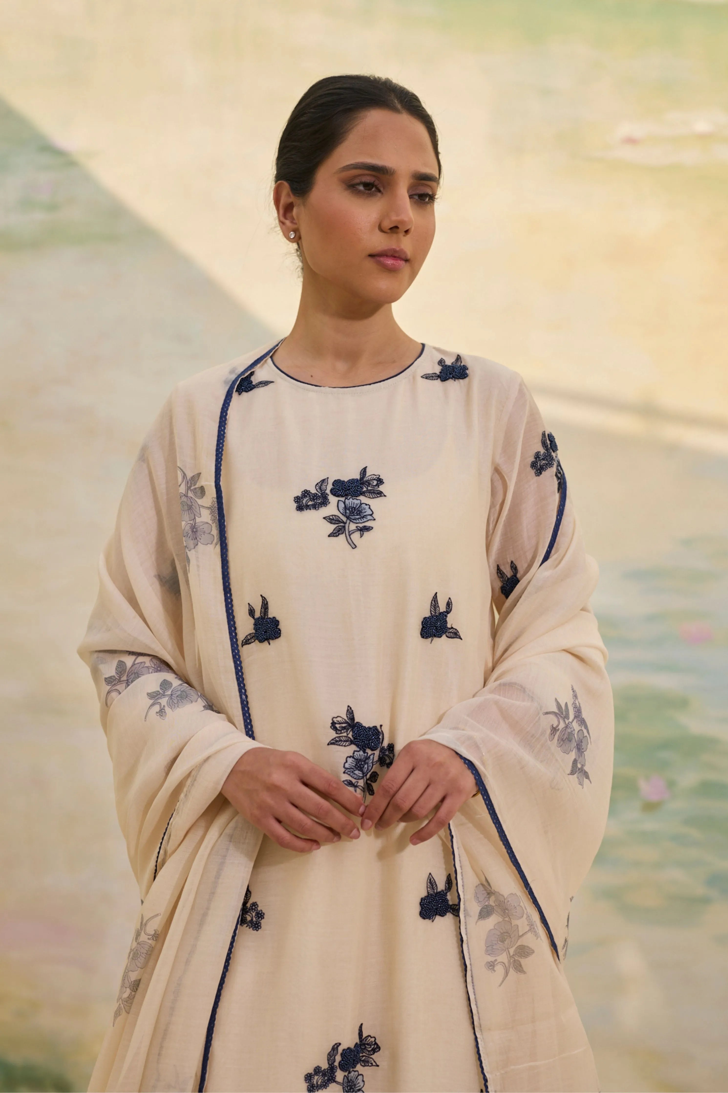 Ivory & Indigo Kurta Set