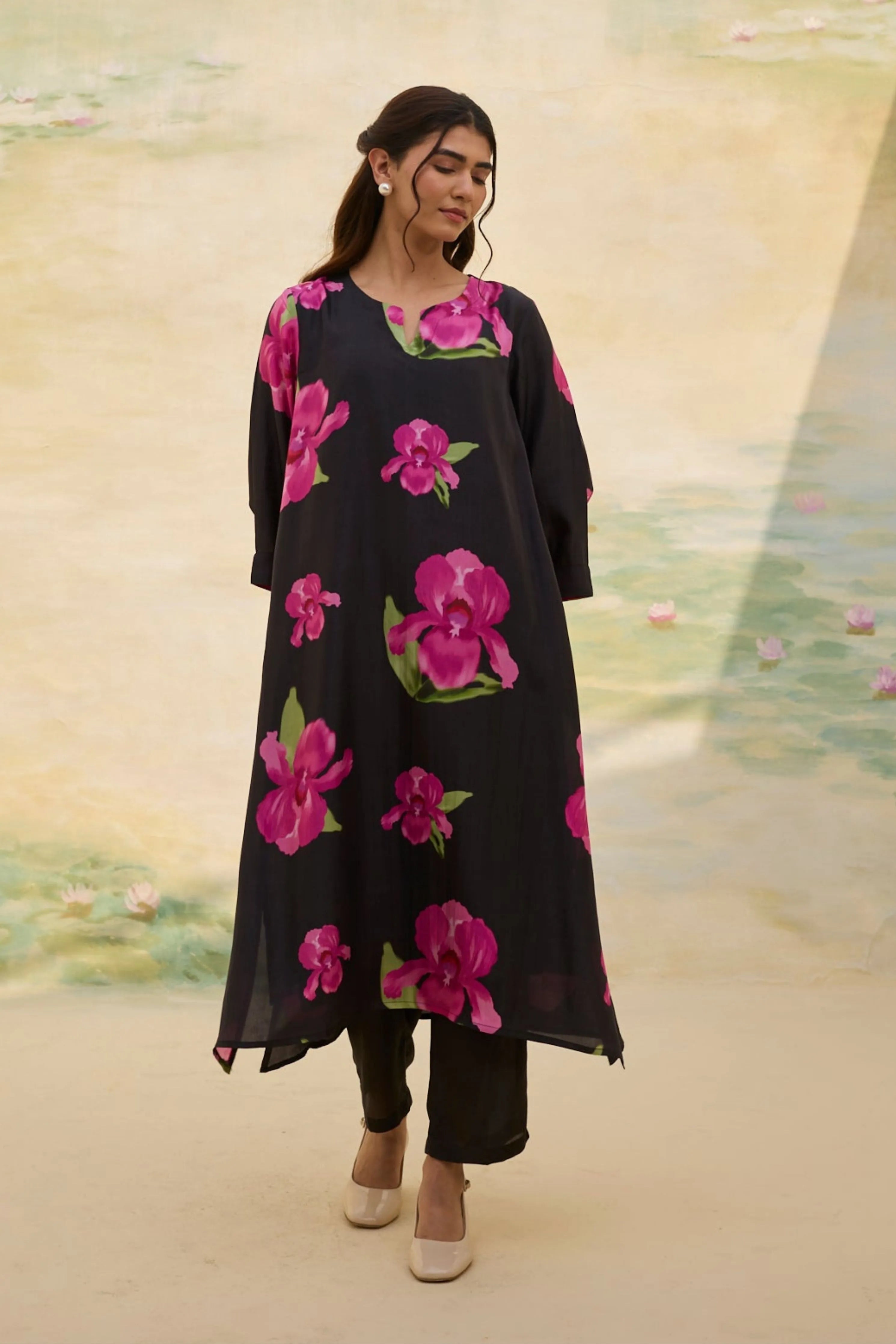 Midnight Floral Silk Co-Ord