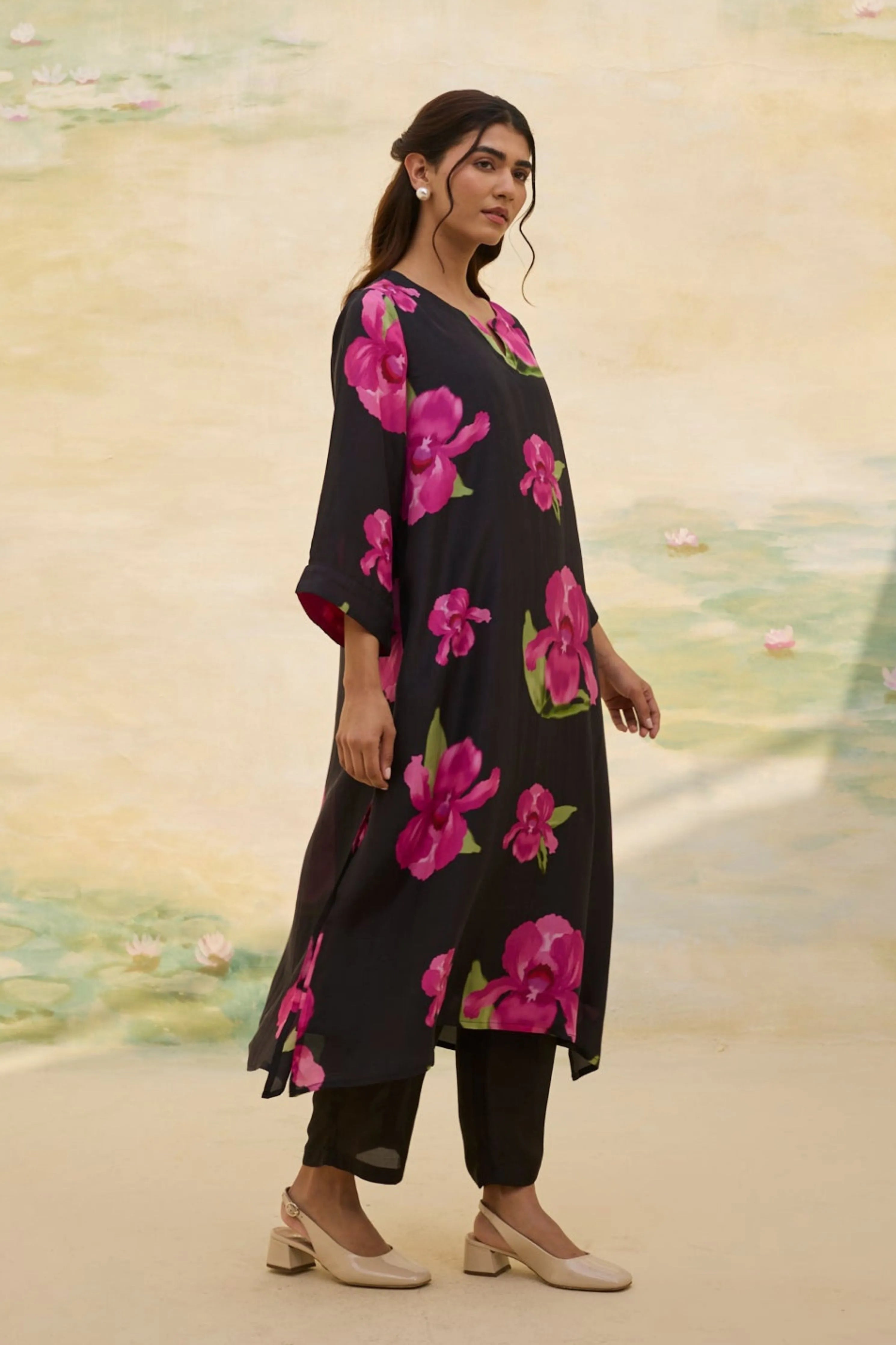 Midnight Floral Silk Co-Ord