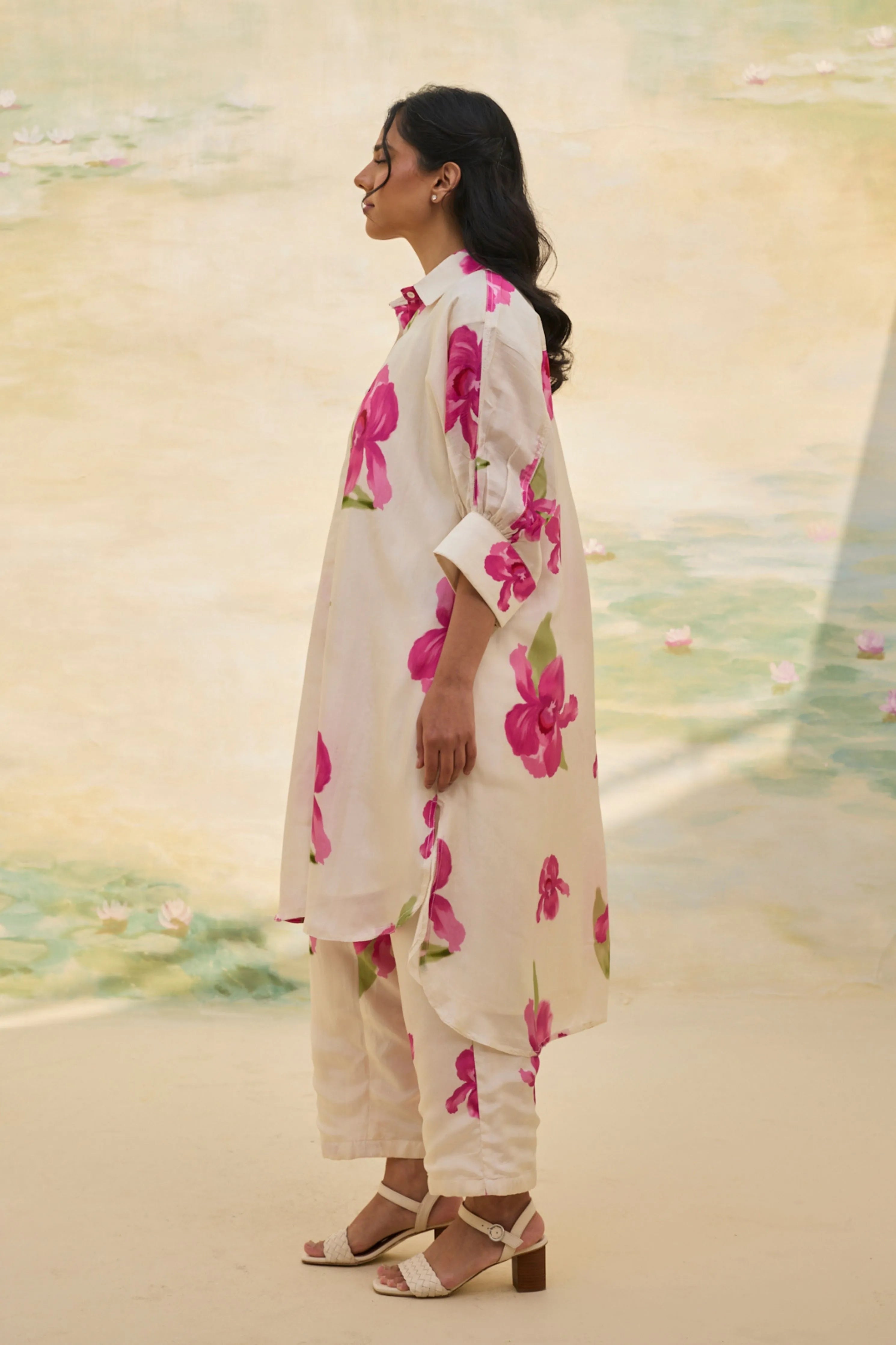 Aira Floral Silk Co-Ord Set