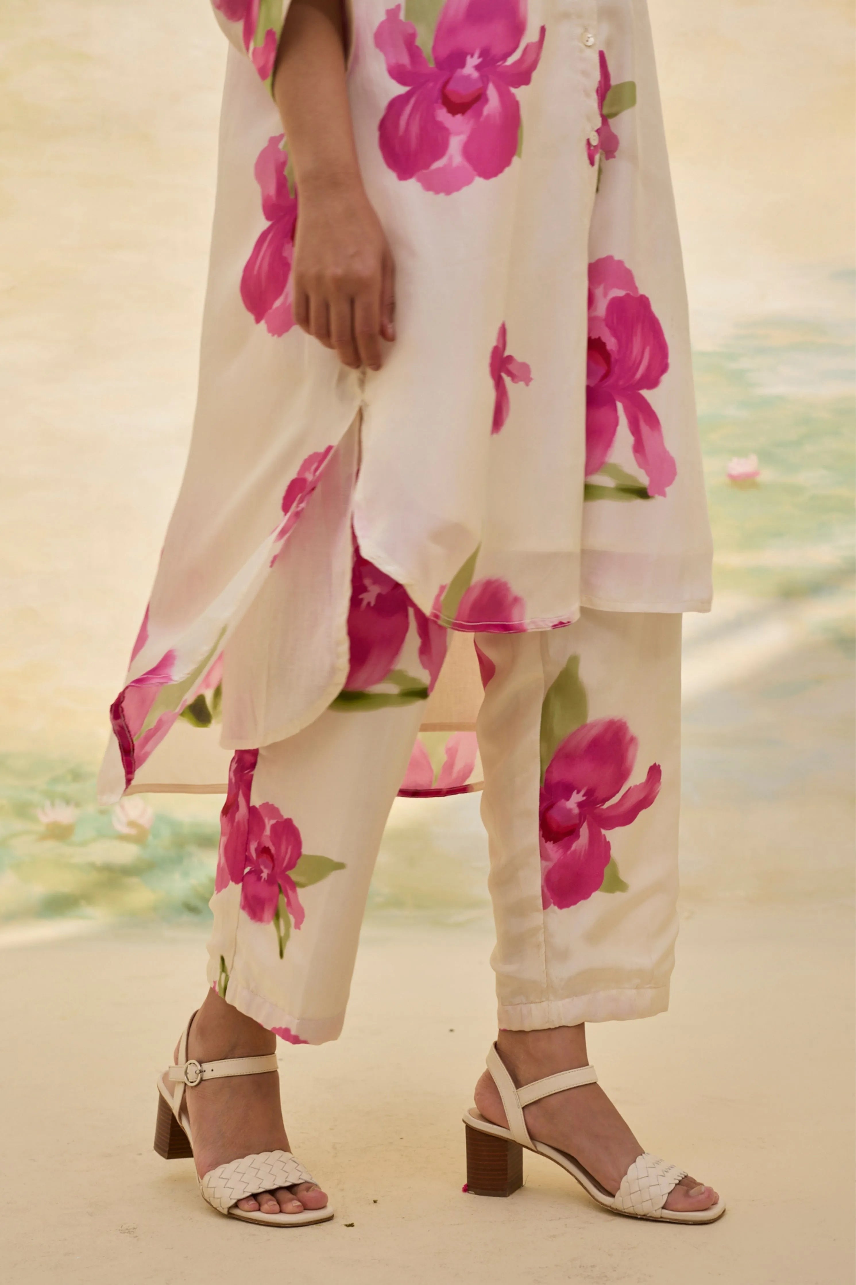Aira Floral Silk Co-Ord Set