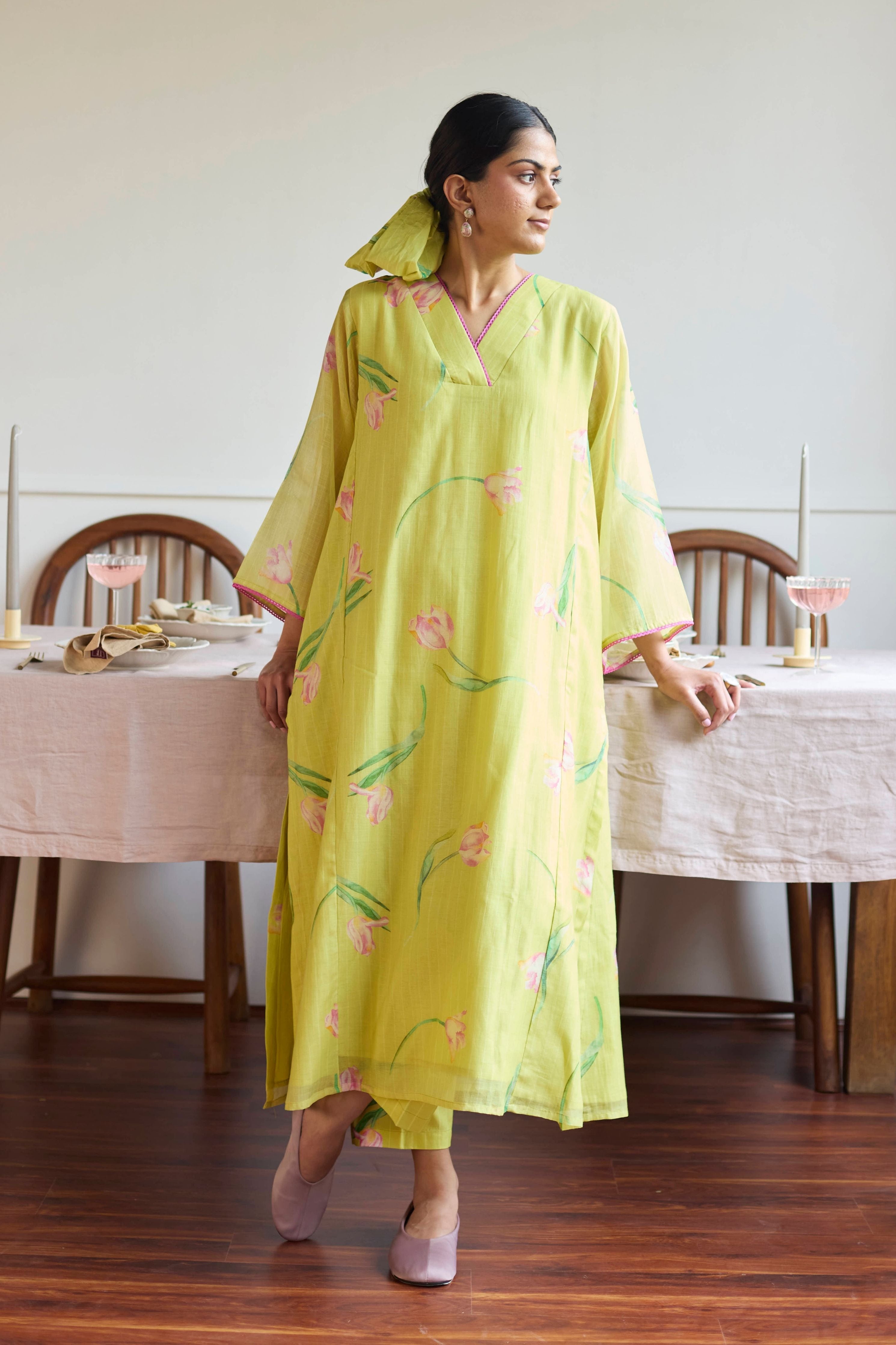 Lime Tulip Relaxed Fit Co-Ord Set