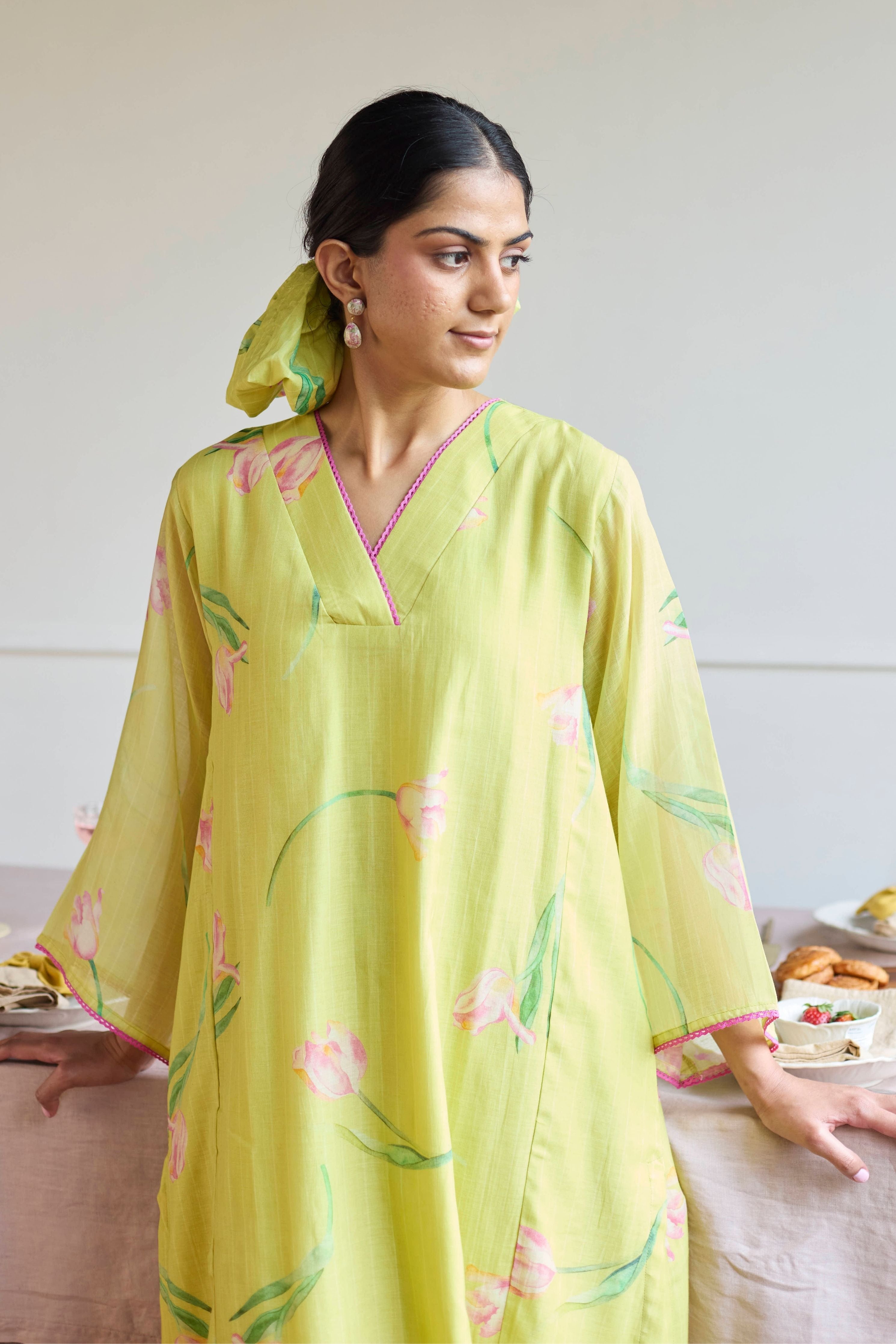 Lime Tulip Relaxed Fit Co-Ord Set