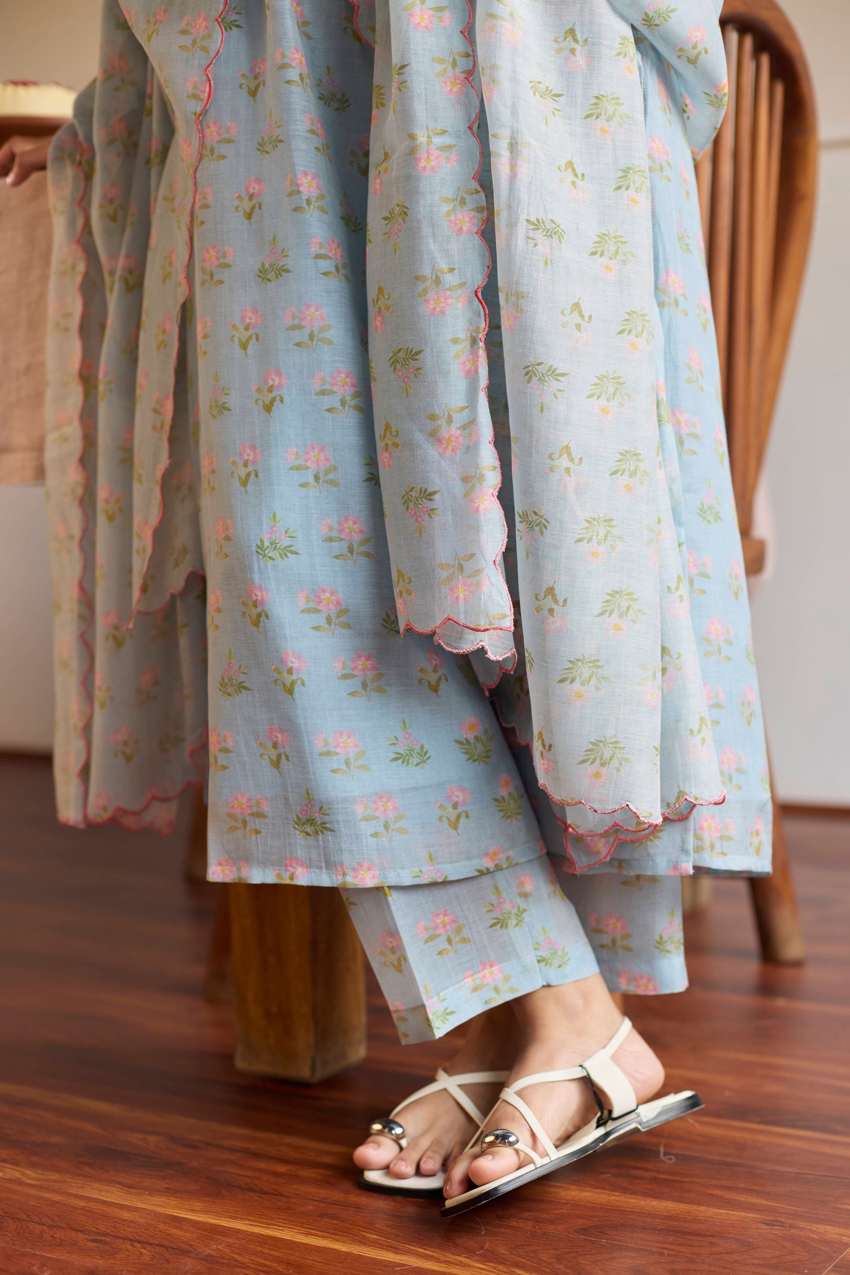 Powder Blue Pintuck  Set